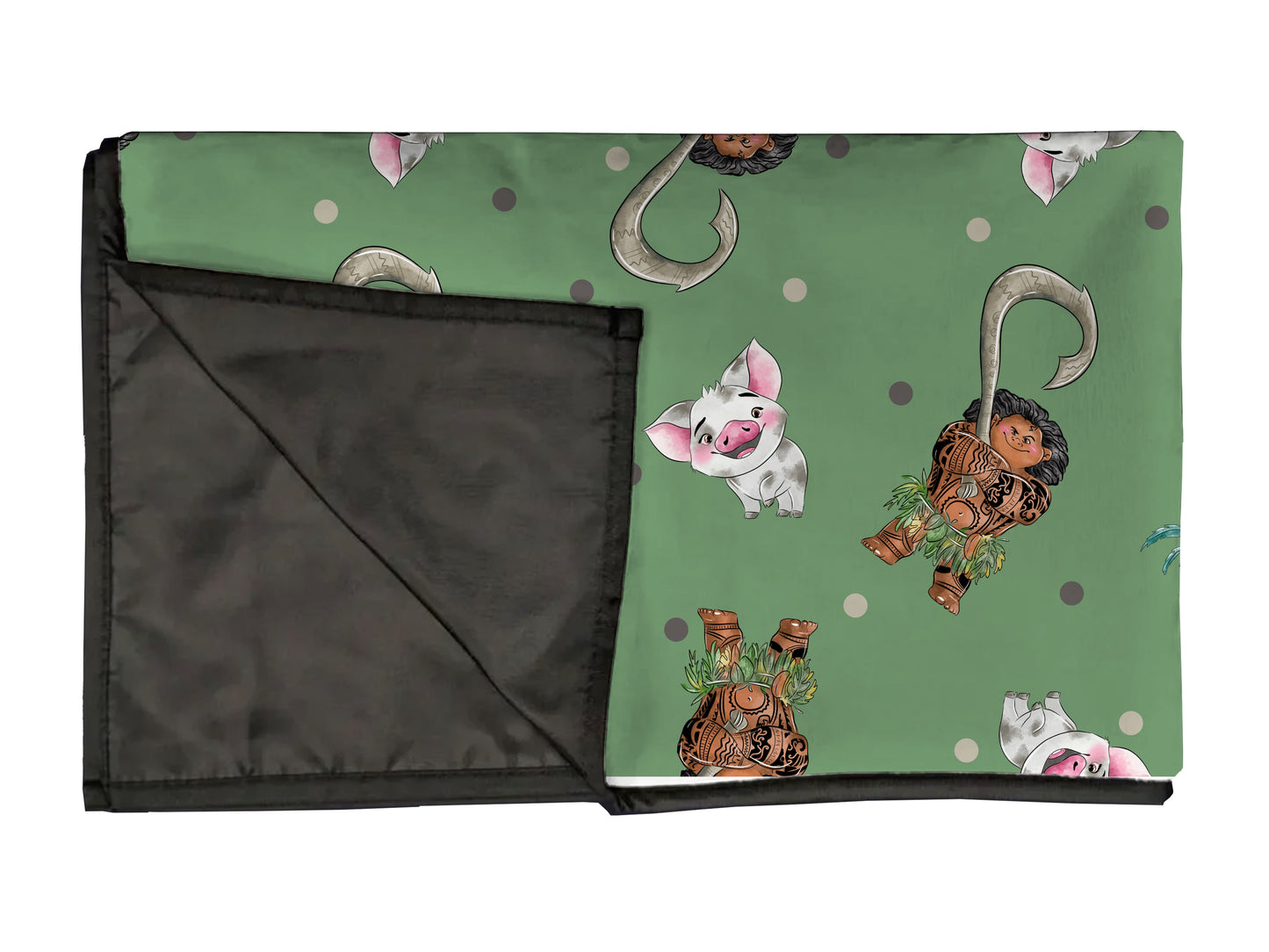 Island guy playmat, swaddle, and blanket