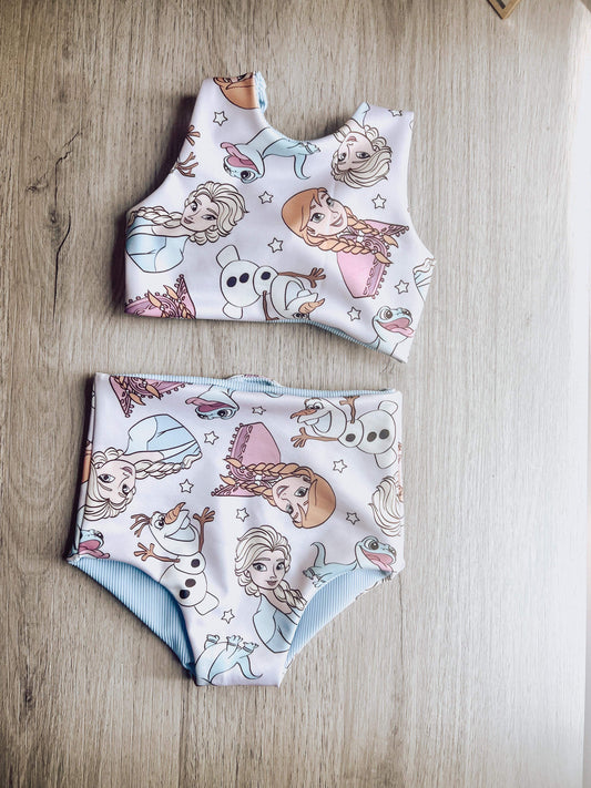 Reversable bathing suit with solid color match pt3