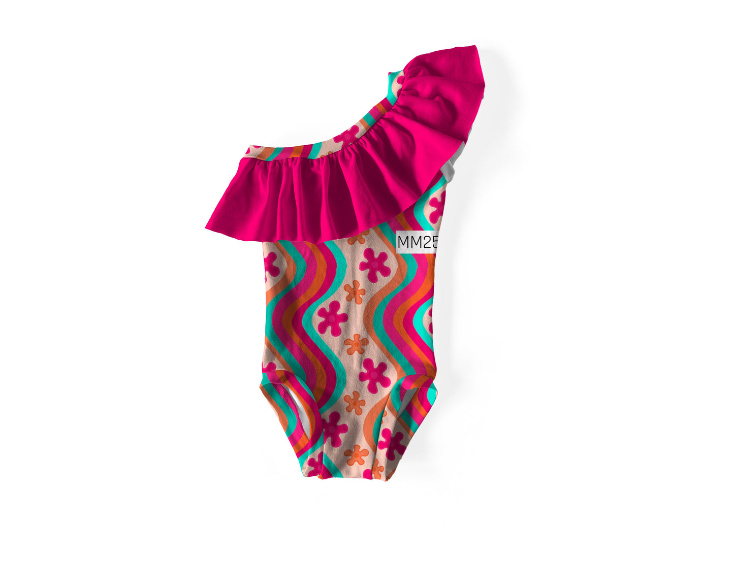 Waved flower Isla with neckline ruffle