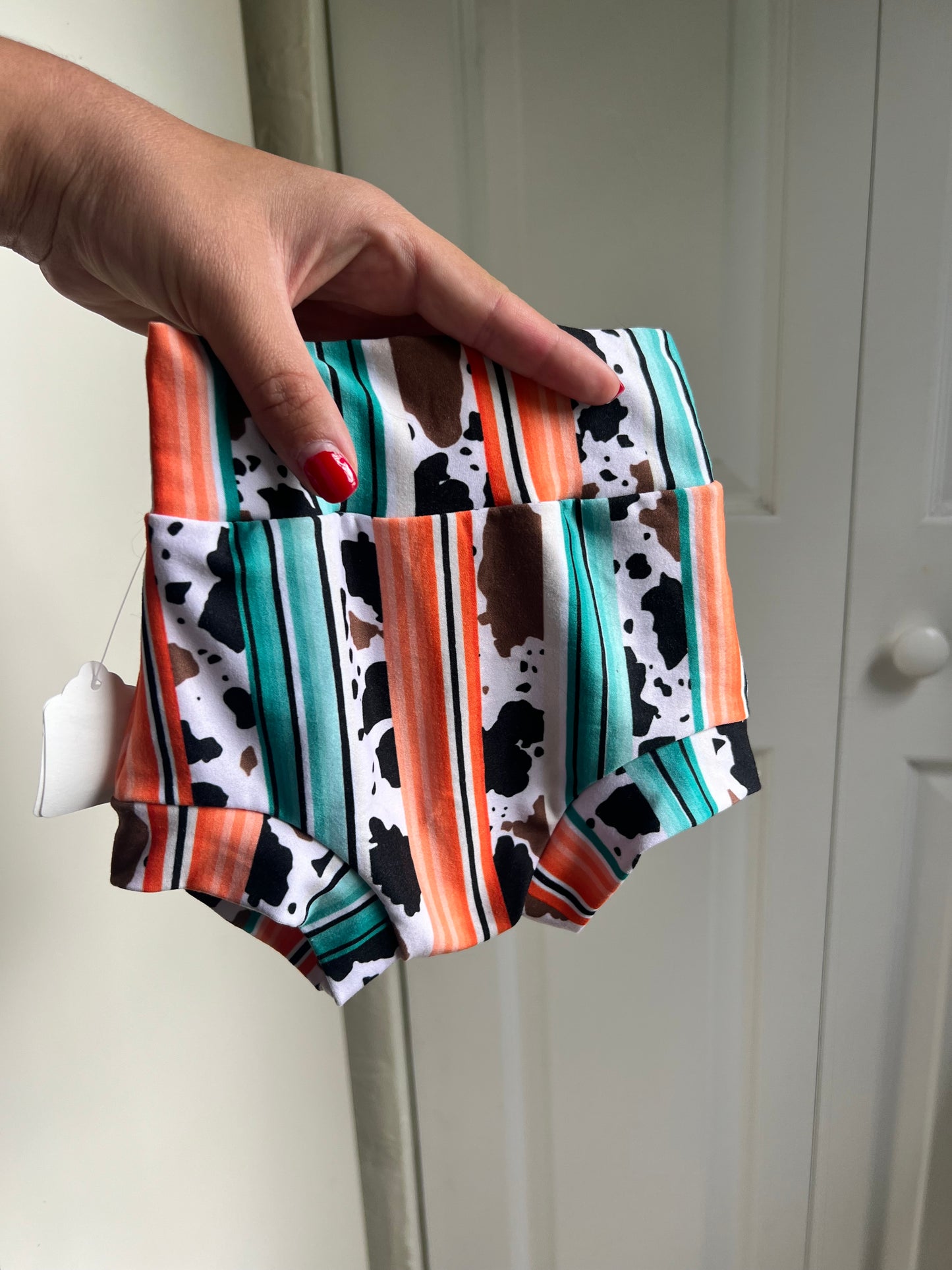 6-9m Cow stripe bummie