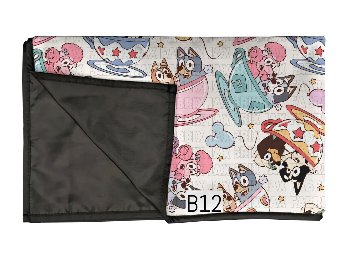 Tea cup dogs playmat, swaddle, and blanket