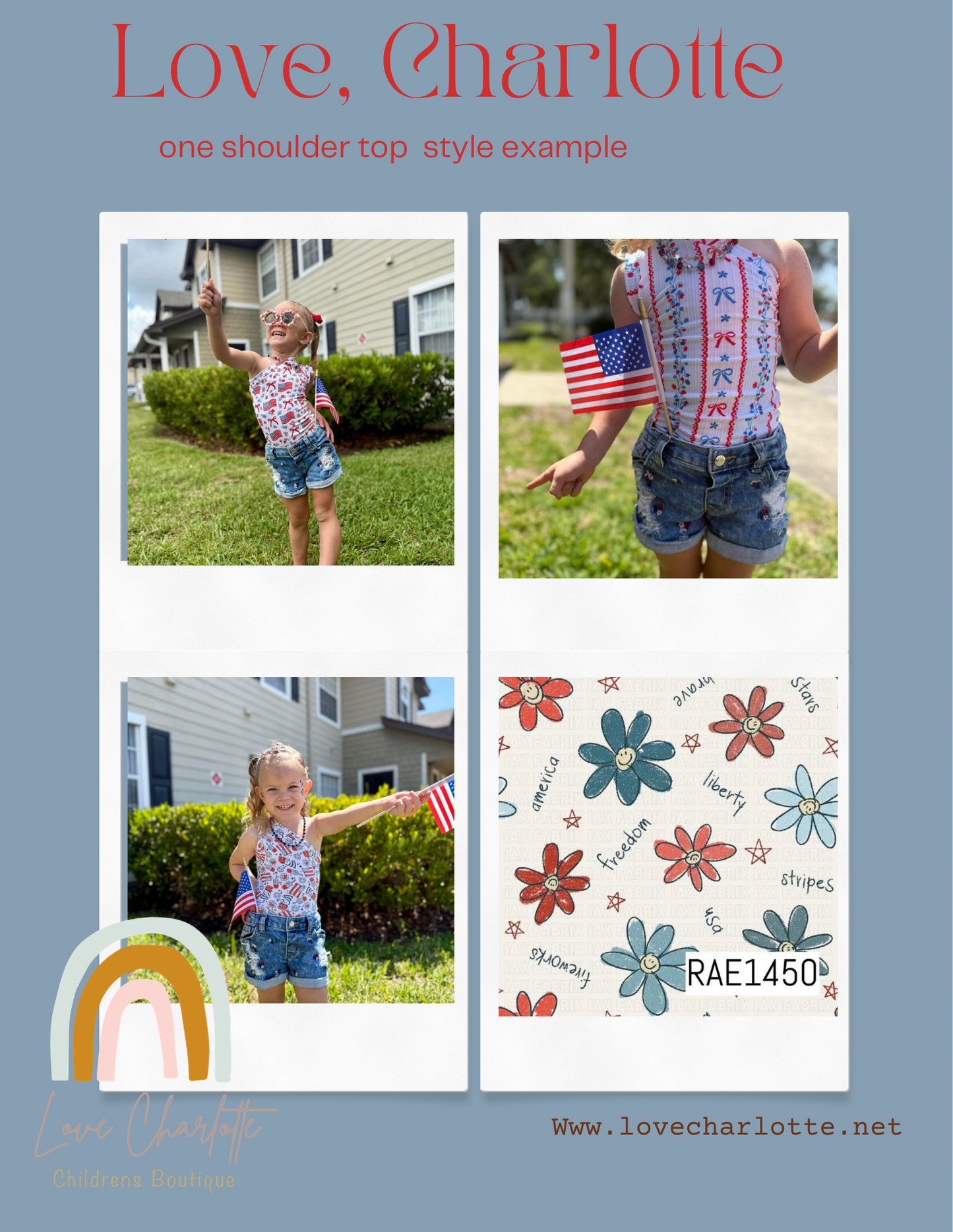 Freedom flowers One shoulder top