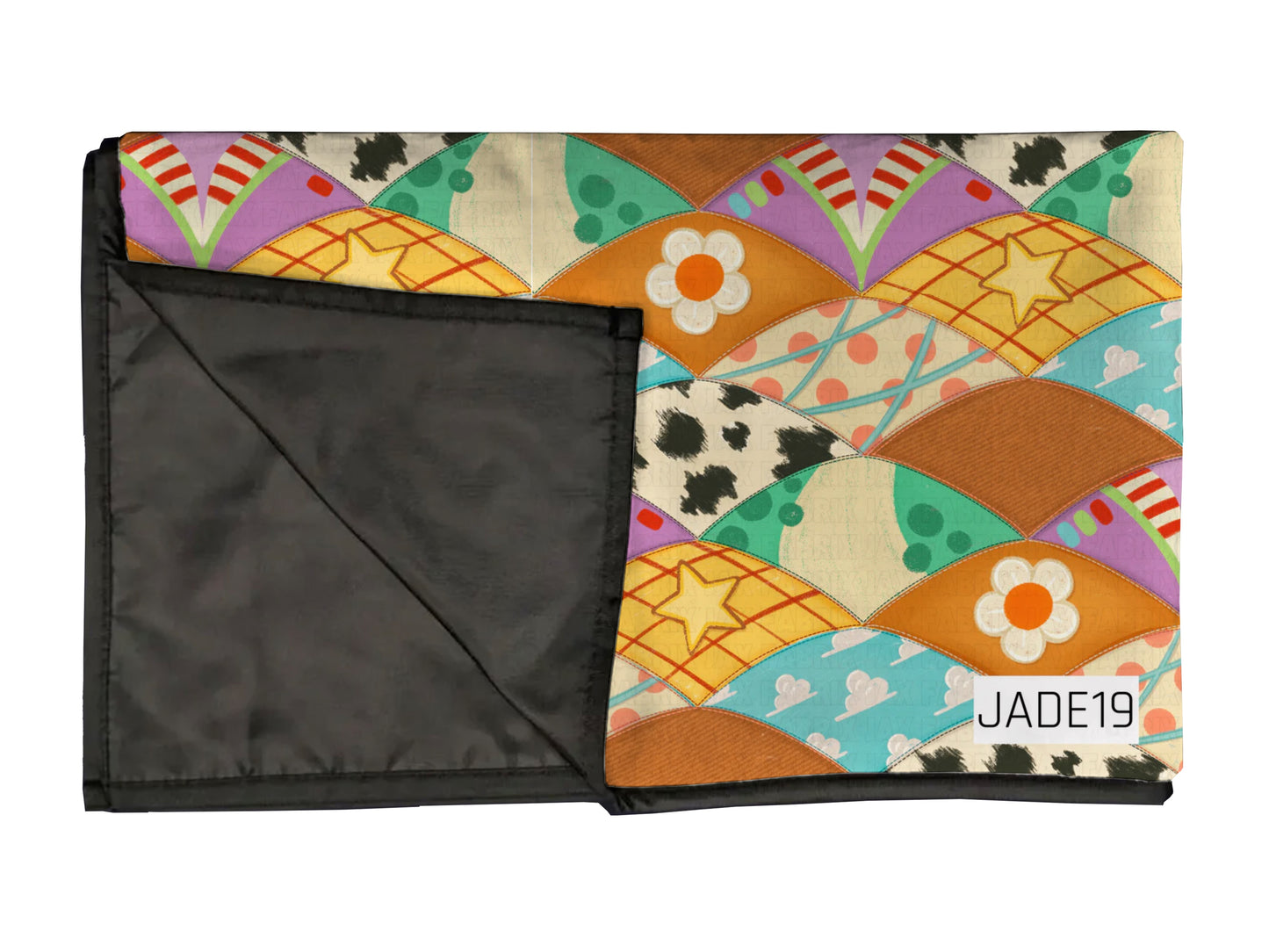 Patchwork toys playmat, swaddle, and blanket