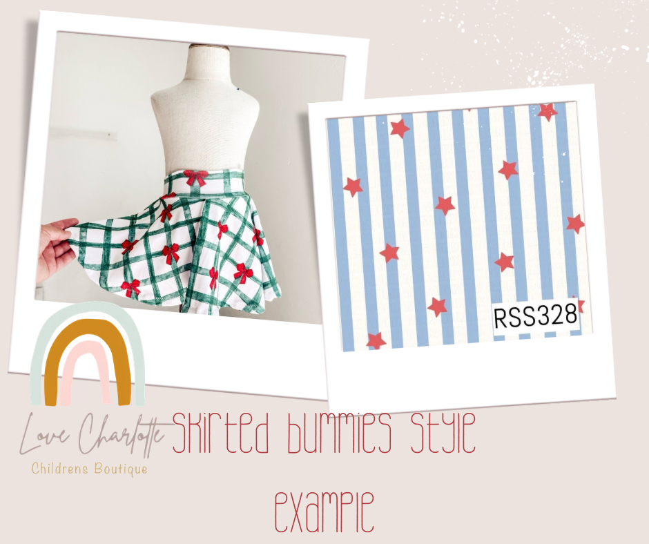 Star-spangled stripes Skirted bummie