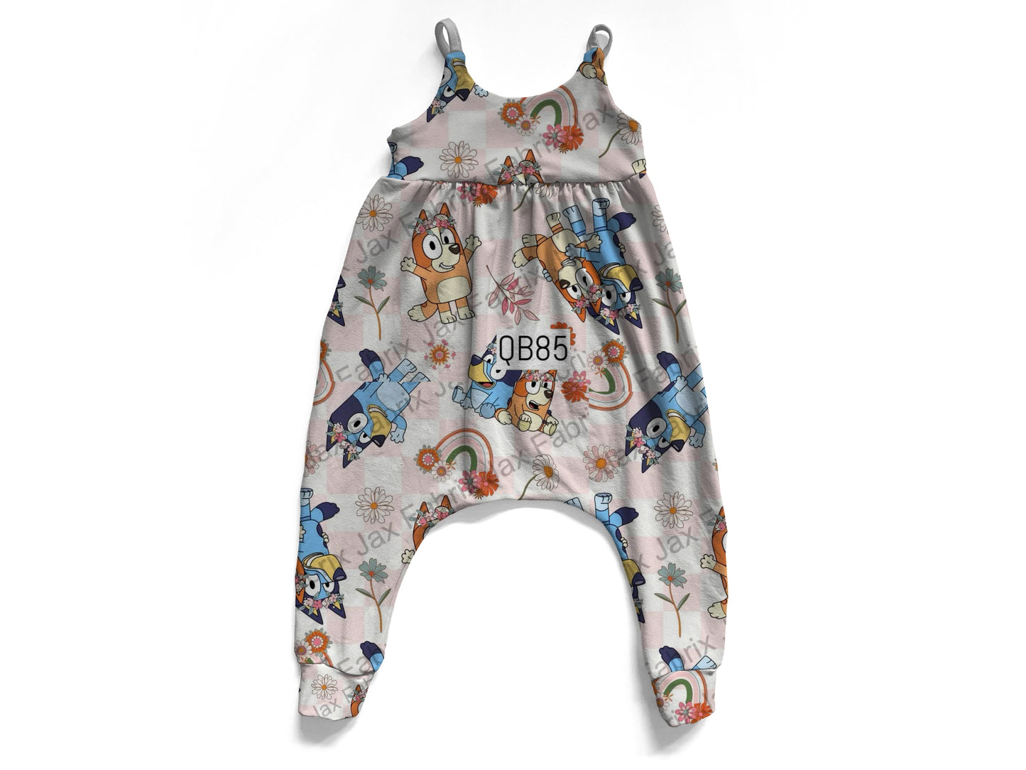 Rainbow check og romper