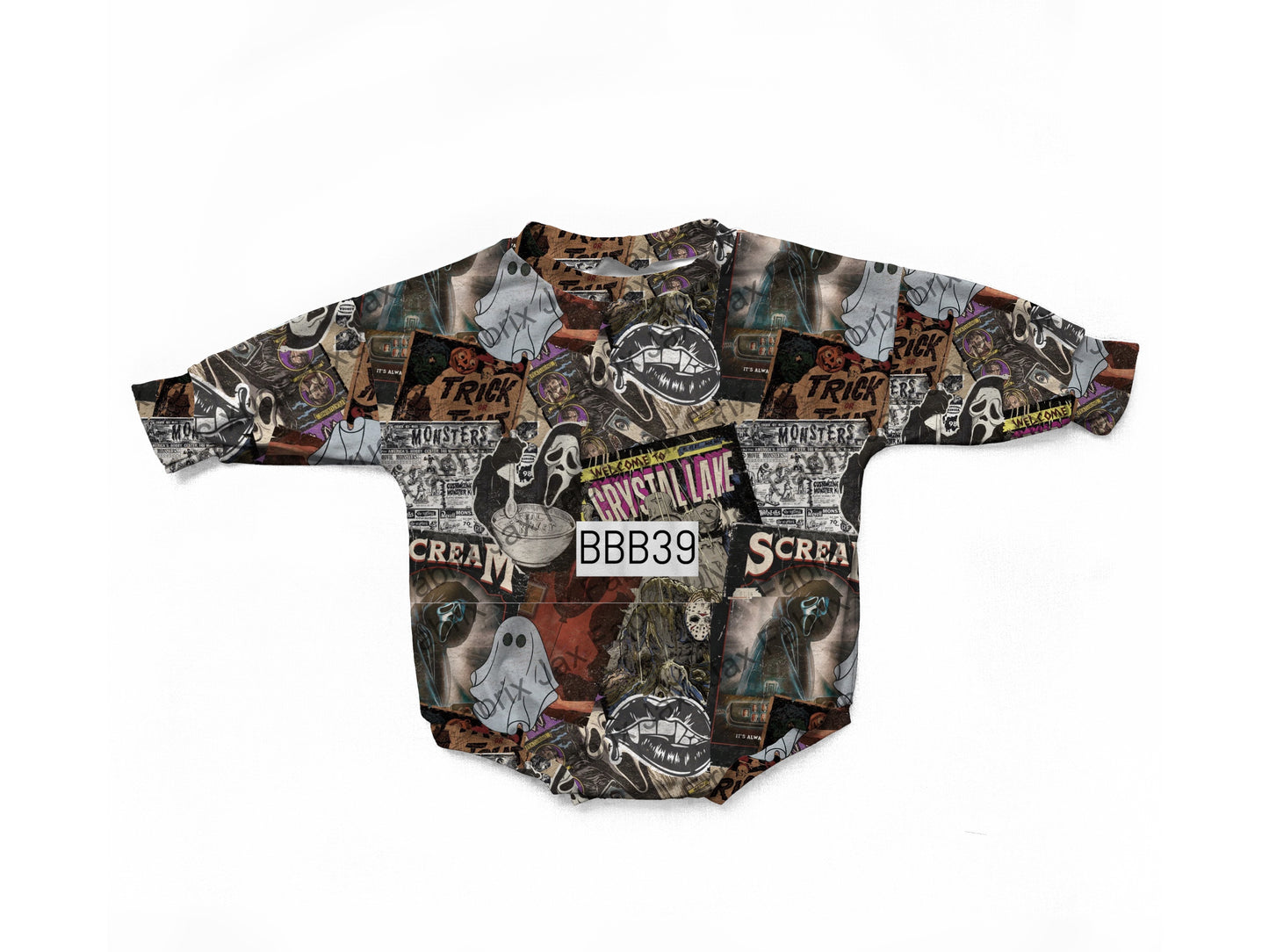 Scary movies oversized romper