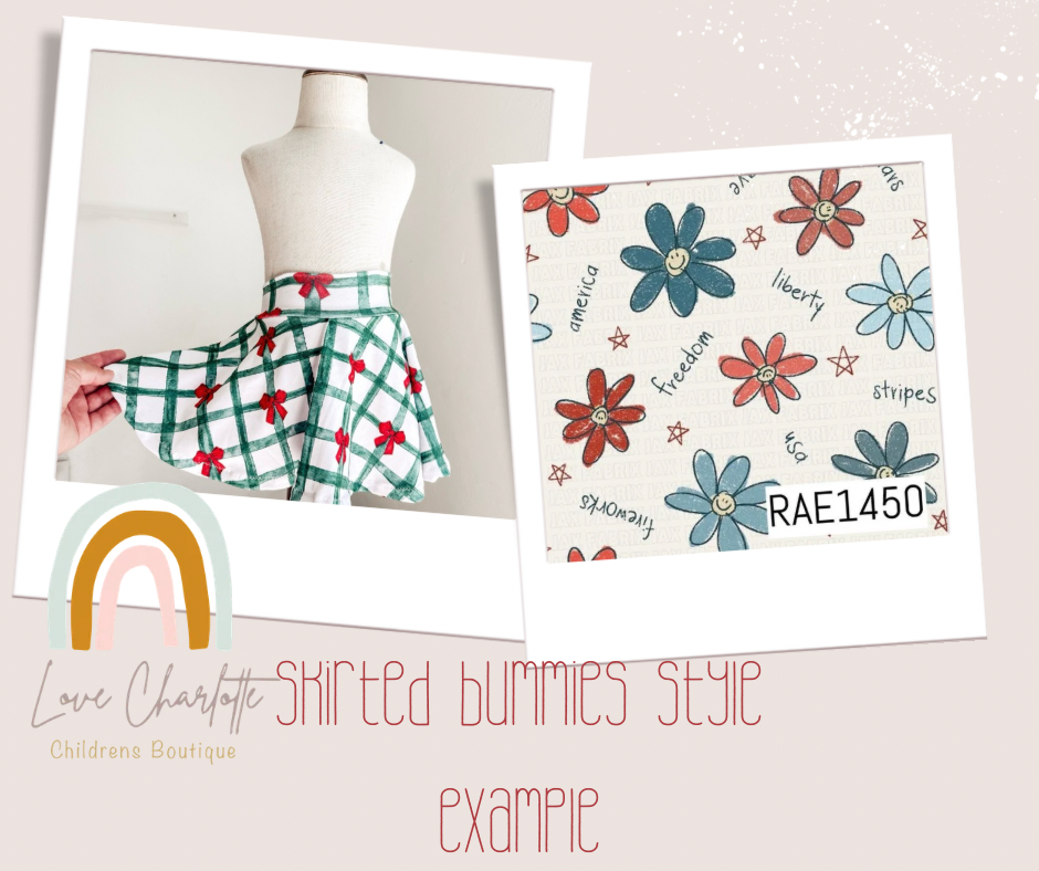 Freedom flowers Skirted bummie