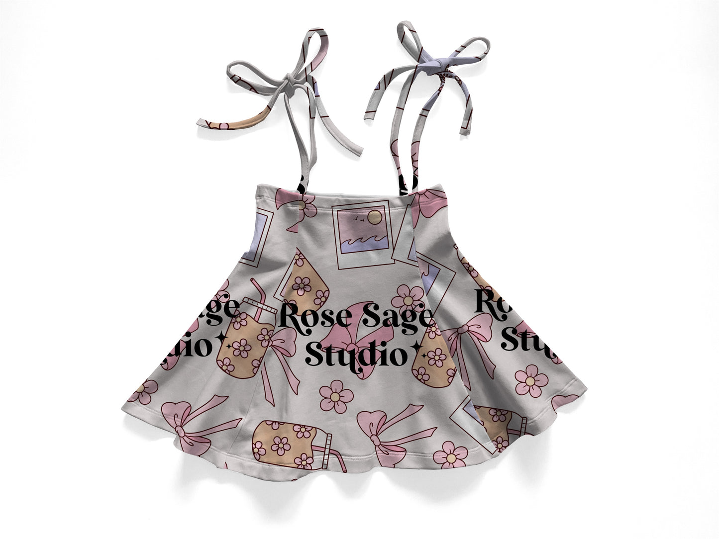 Coffee date tie skirt