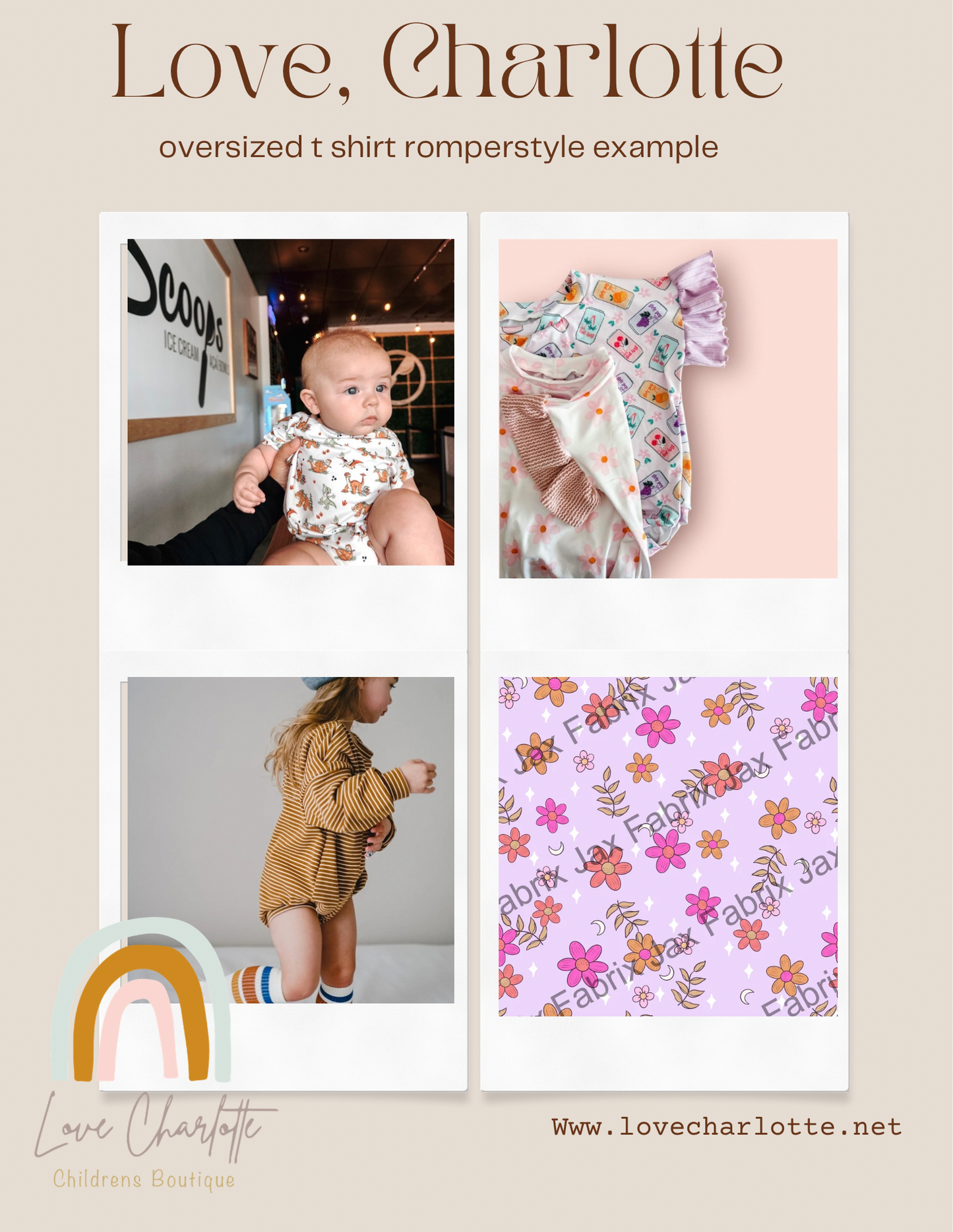 Flowers oversized romper