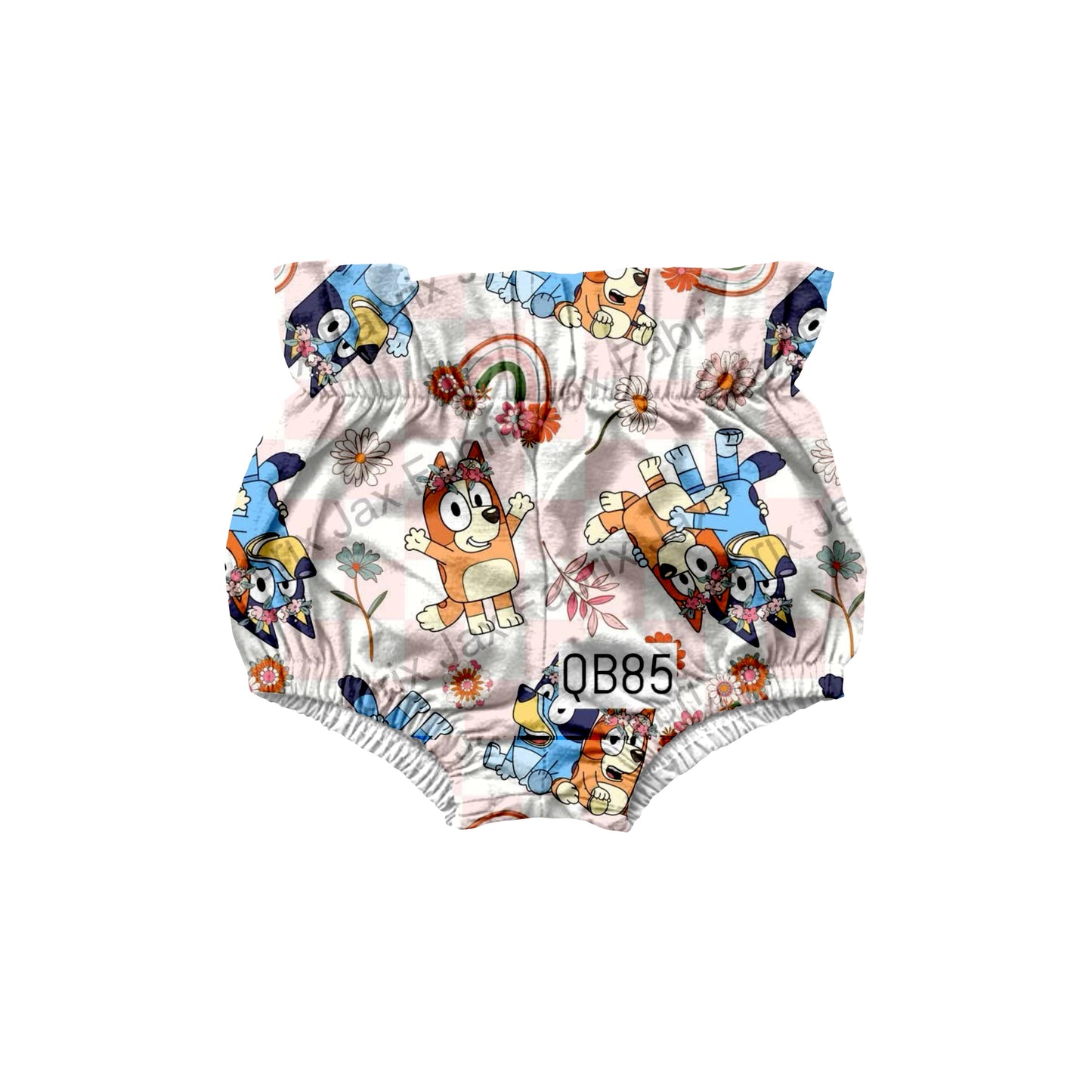 Rainbow check paper bag bloomers
