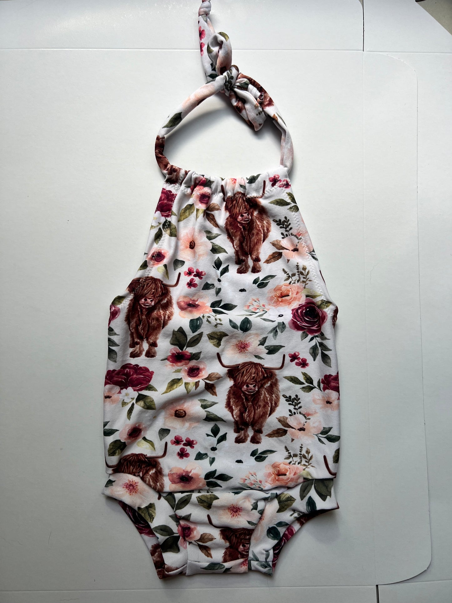 Cow halter romper