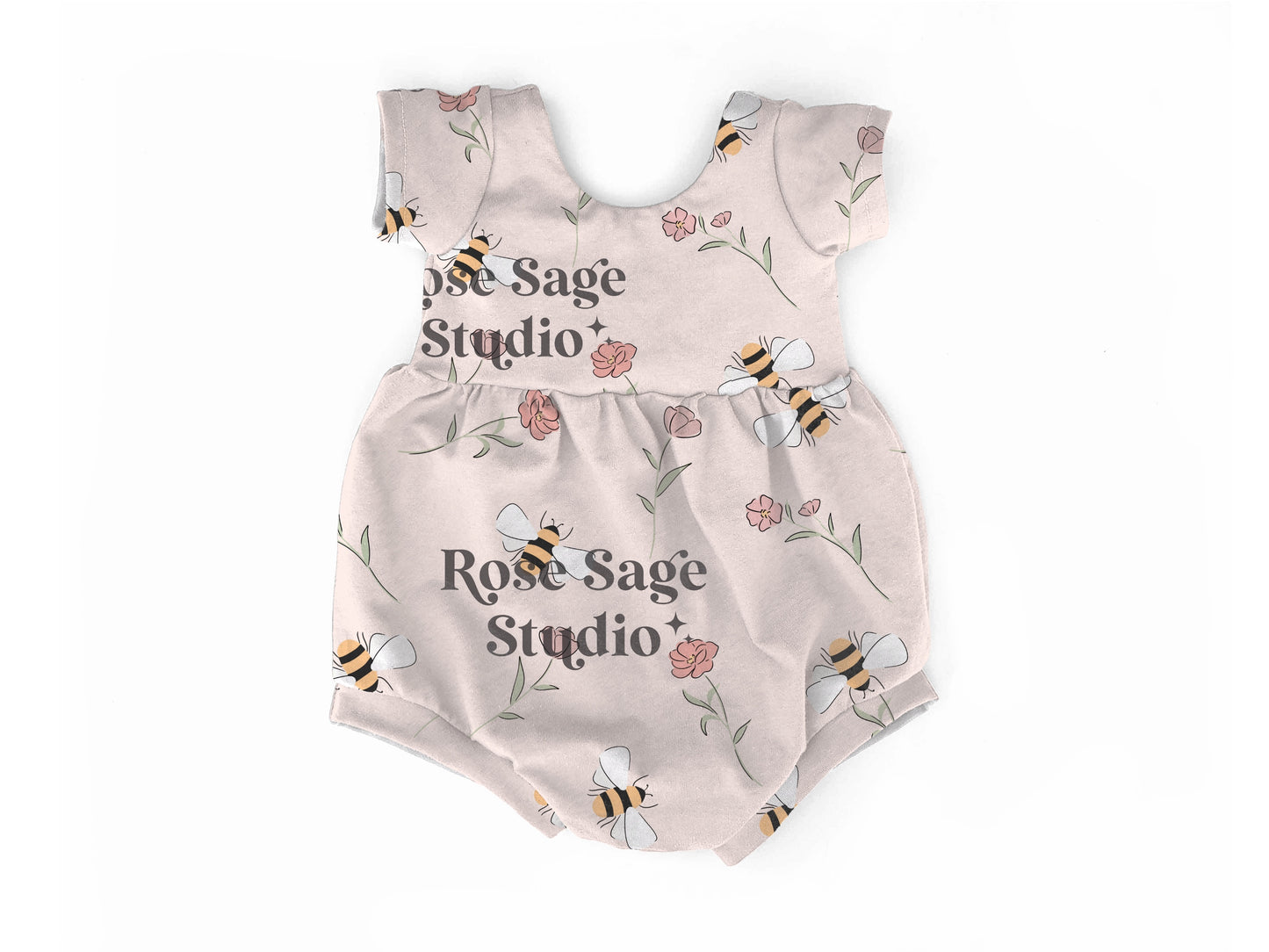 Little bees bubble romper