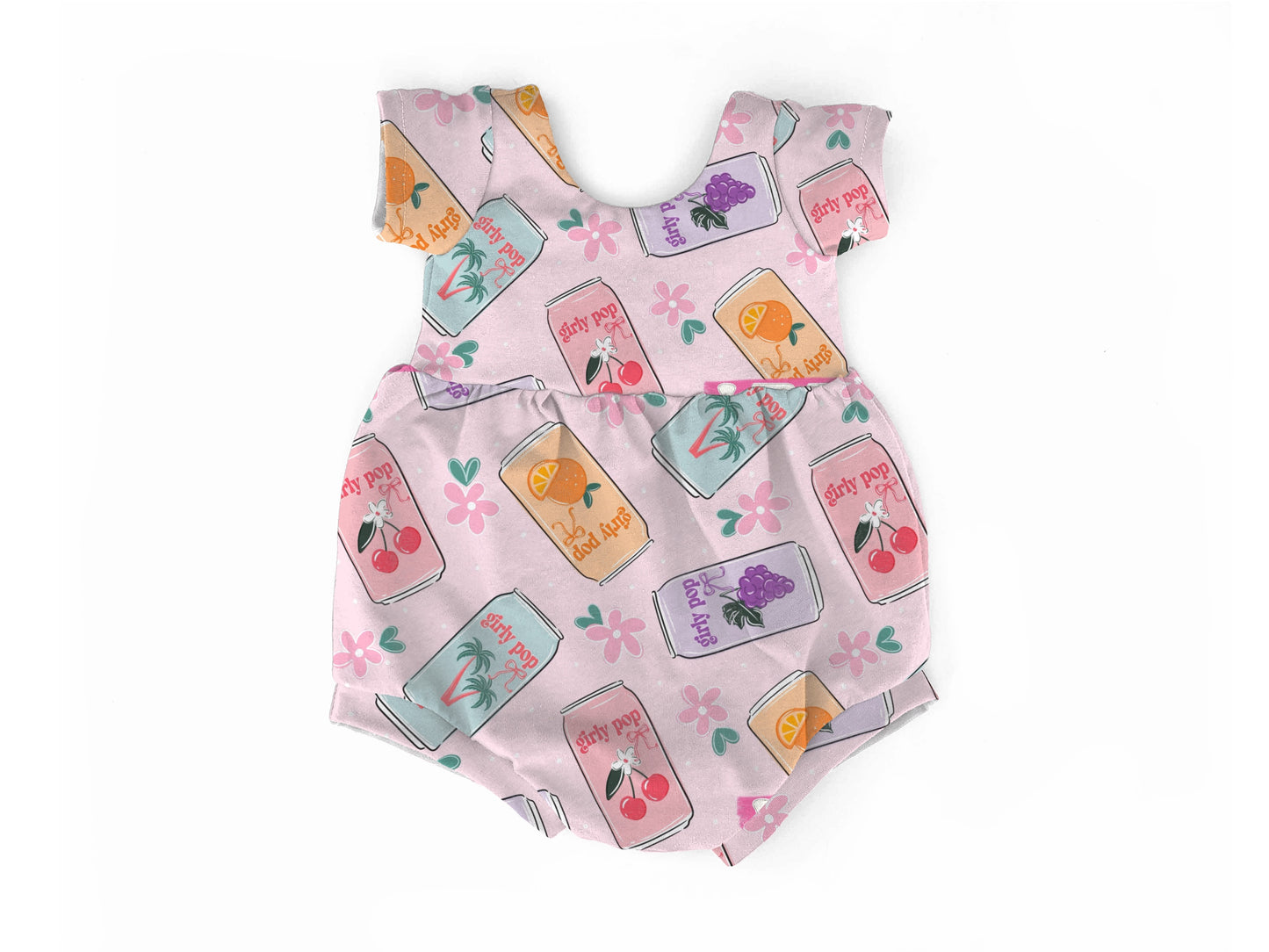 Fruity drinks bubble romper
