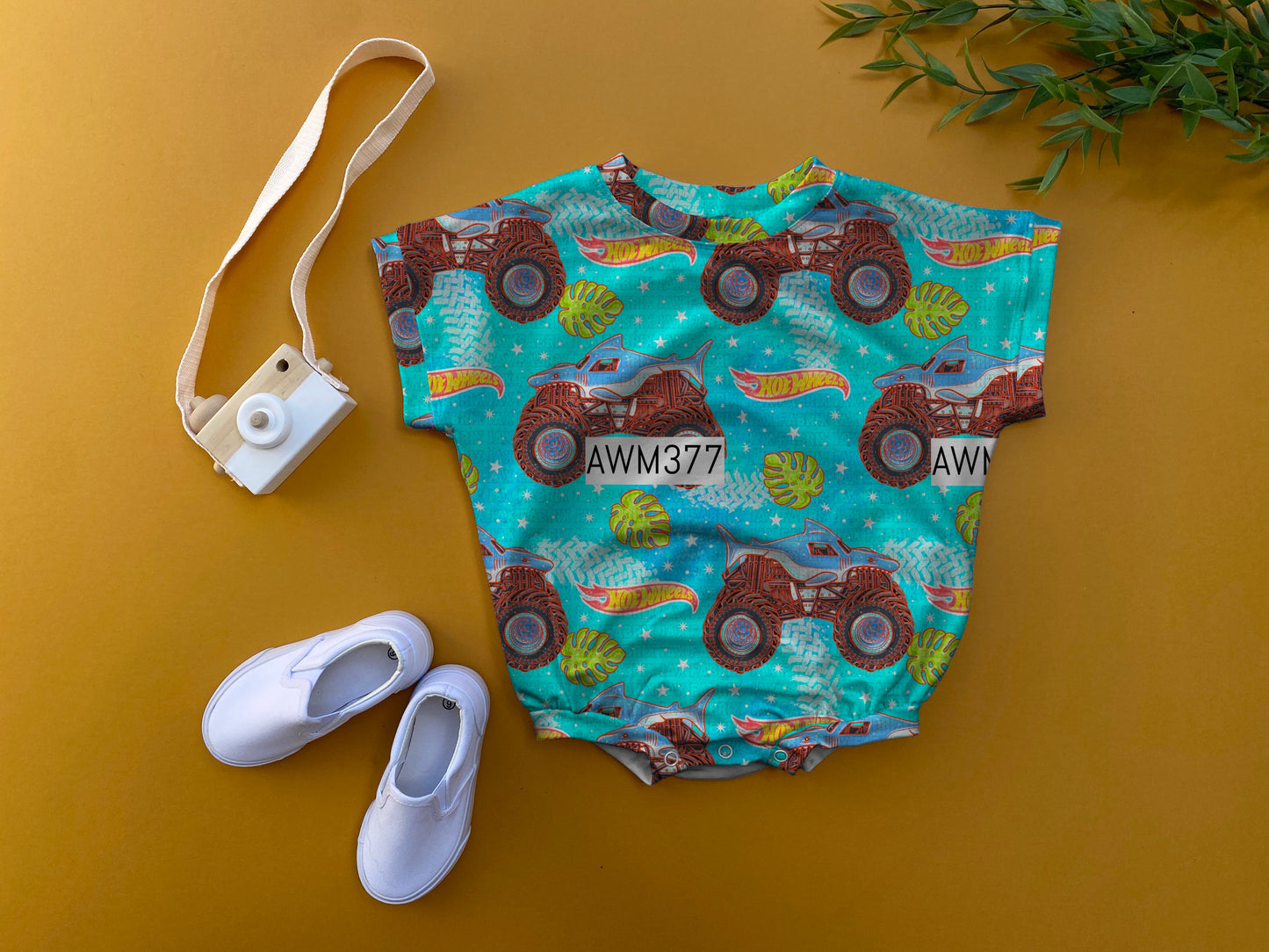 Shark trucks oversized romper
