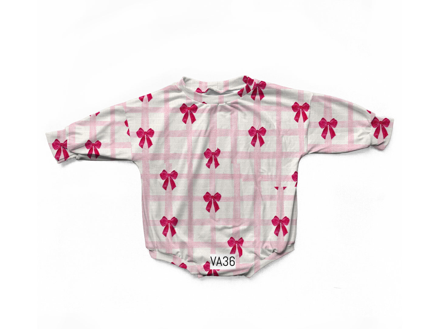 Pink bows oversized romper