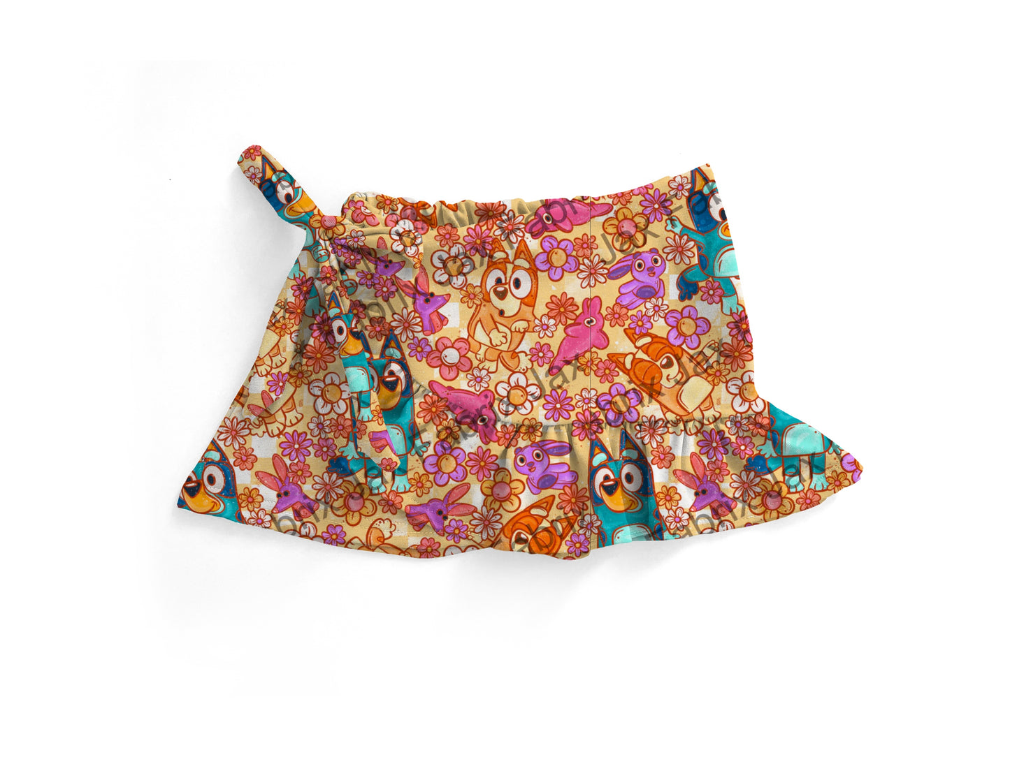orange flower ginger Skort