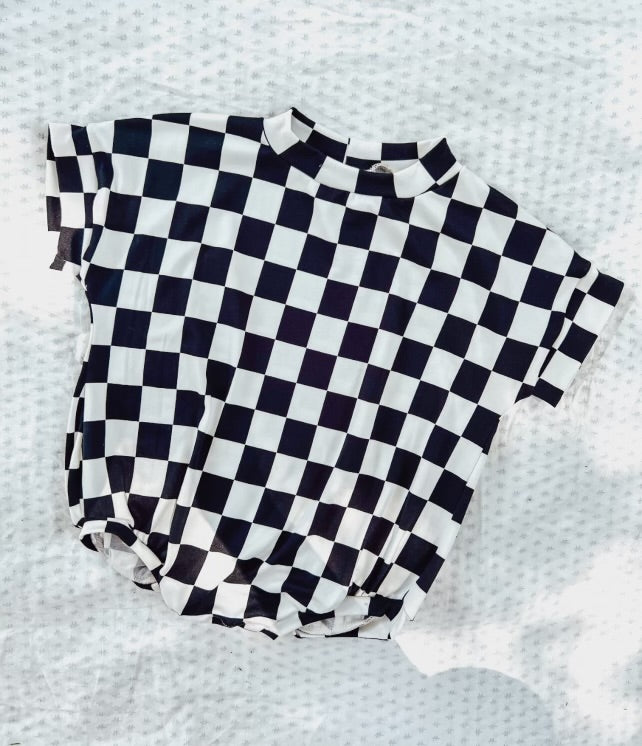 Check t shirt romper ( more than one size available)