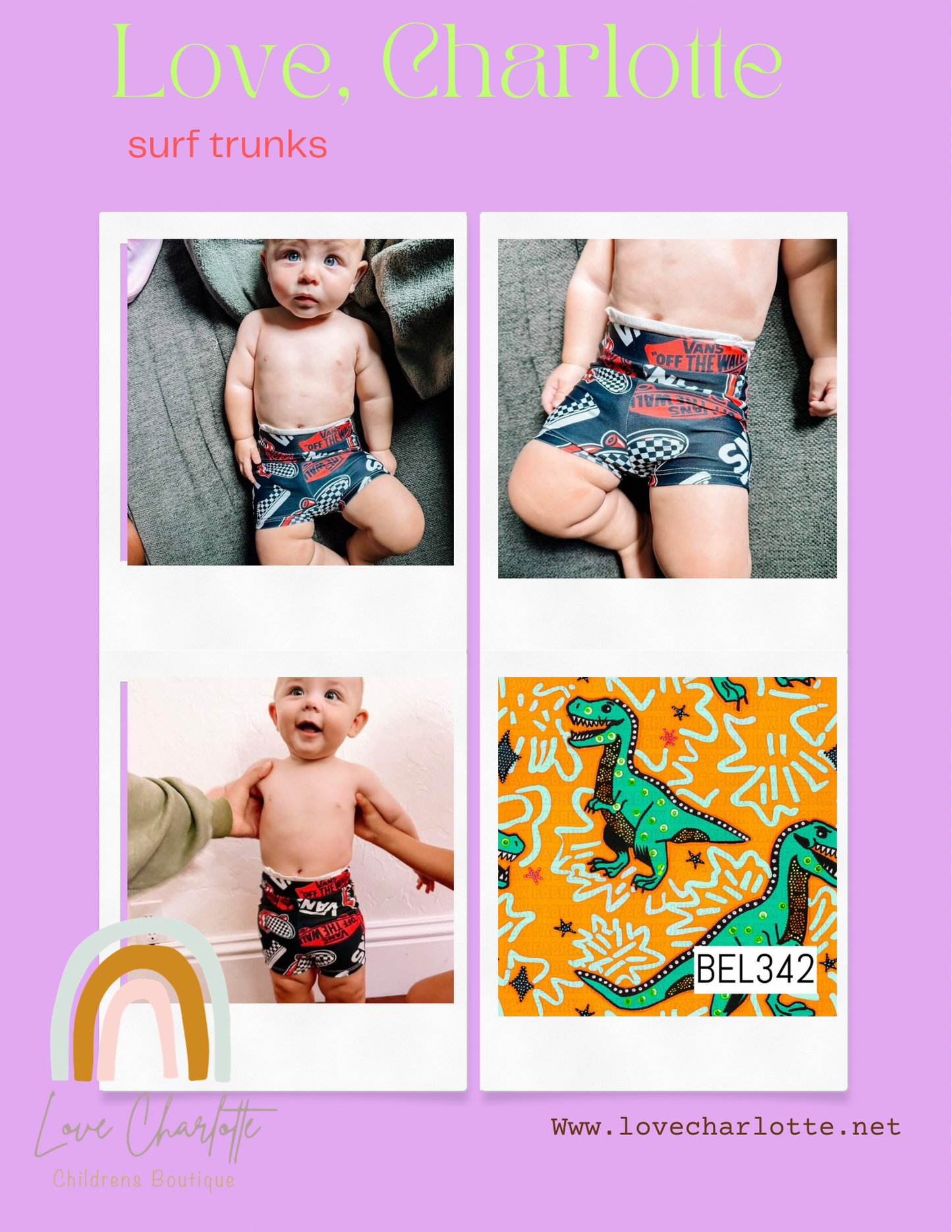 Dino boy SURF TRUNKS