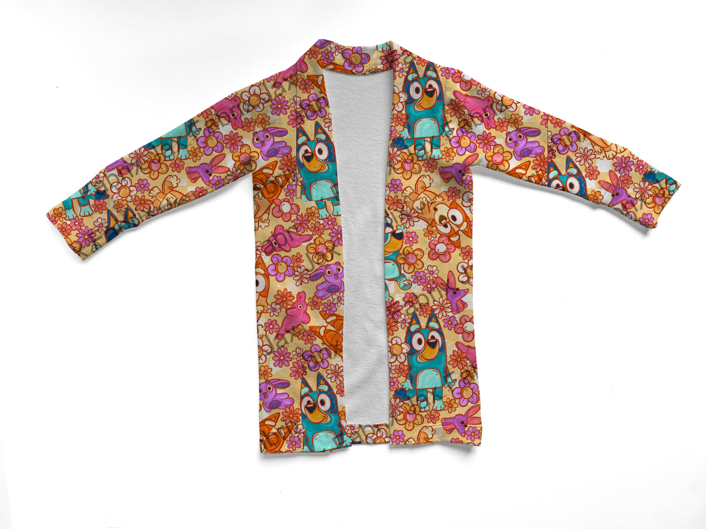 Orange flower cardigan