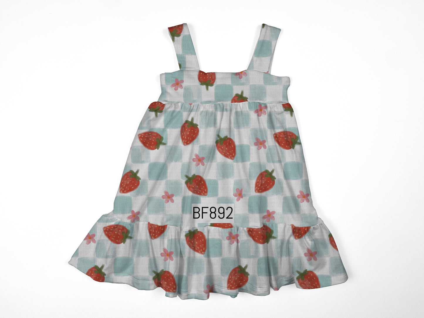 Strawberry check ivy dress