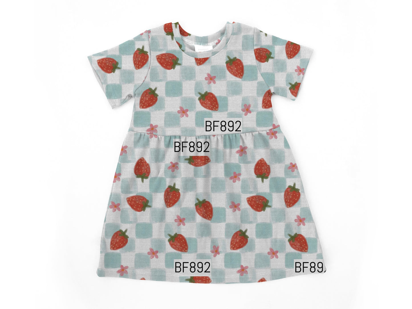 Strawberry check Bell dress