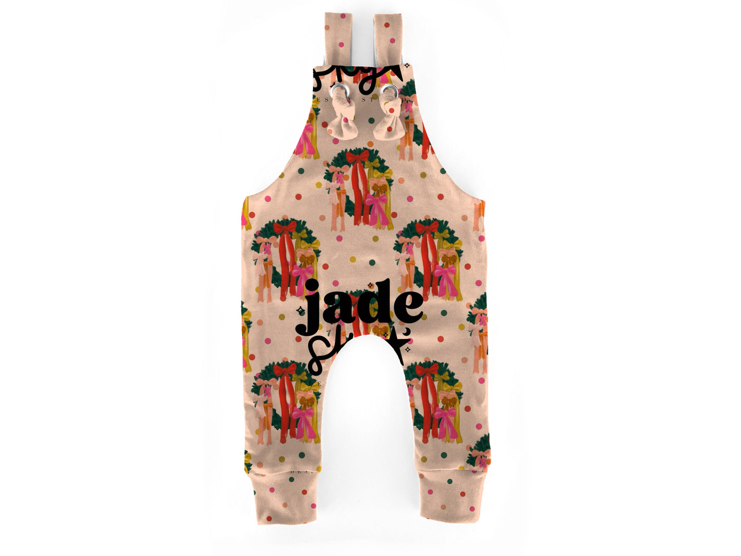 Wreaths Overalls ( pant length option in listing)