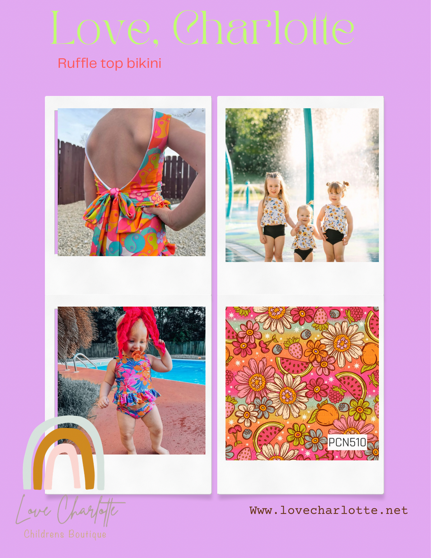 Summer flowers peplum bikini