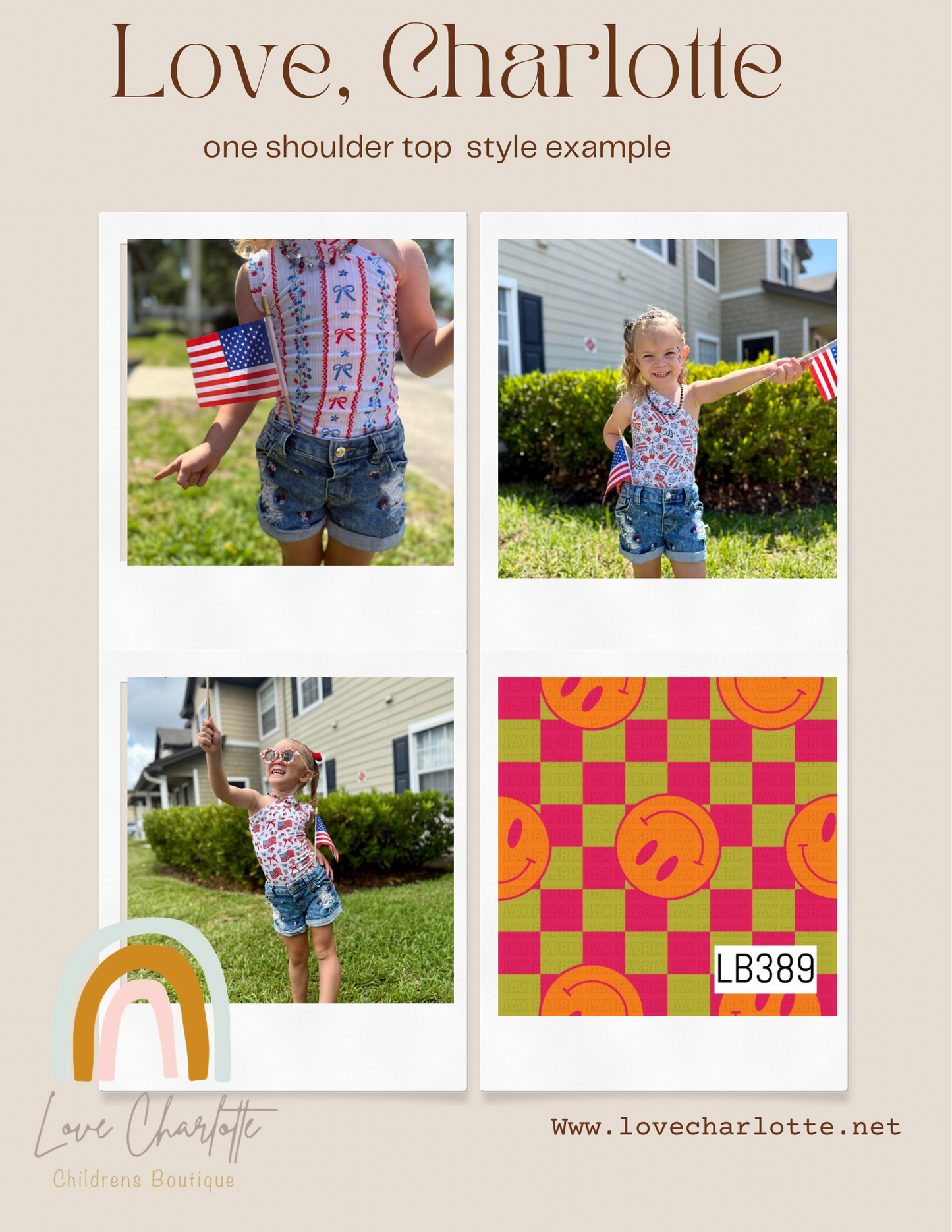 Smile One shoulder top