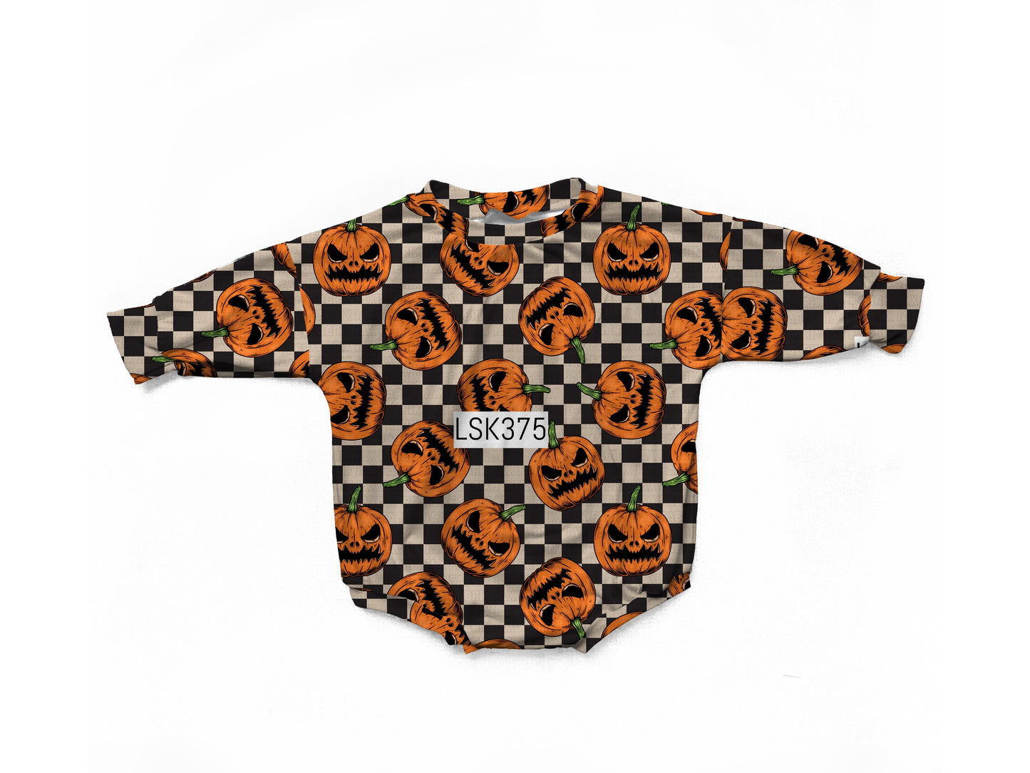 Jack o lantern oversized romper