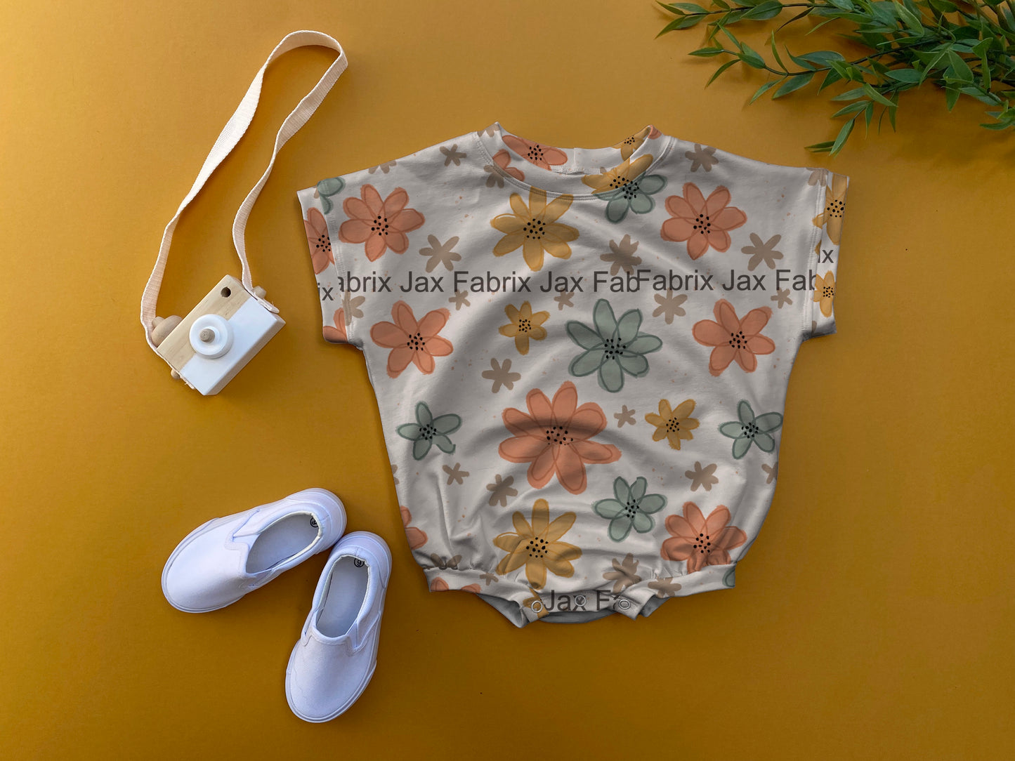 Flowers oversized romper