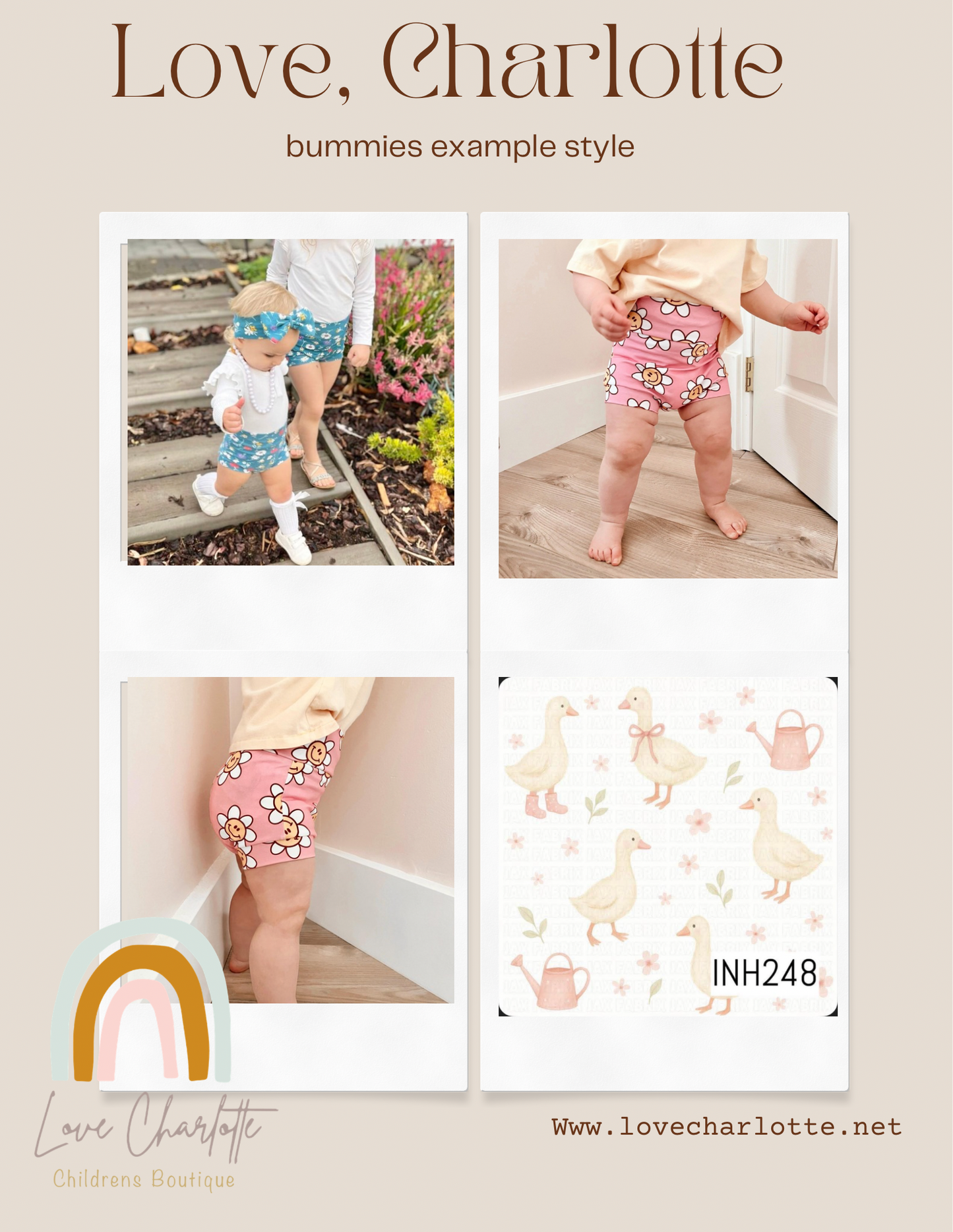 Pink Goose stripe check Bummies
