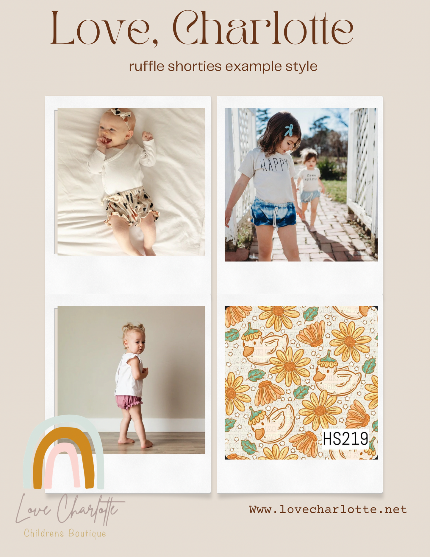 Bloom goose boots Ruffle shorties