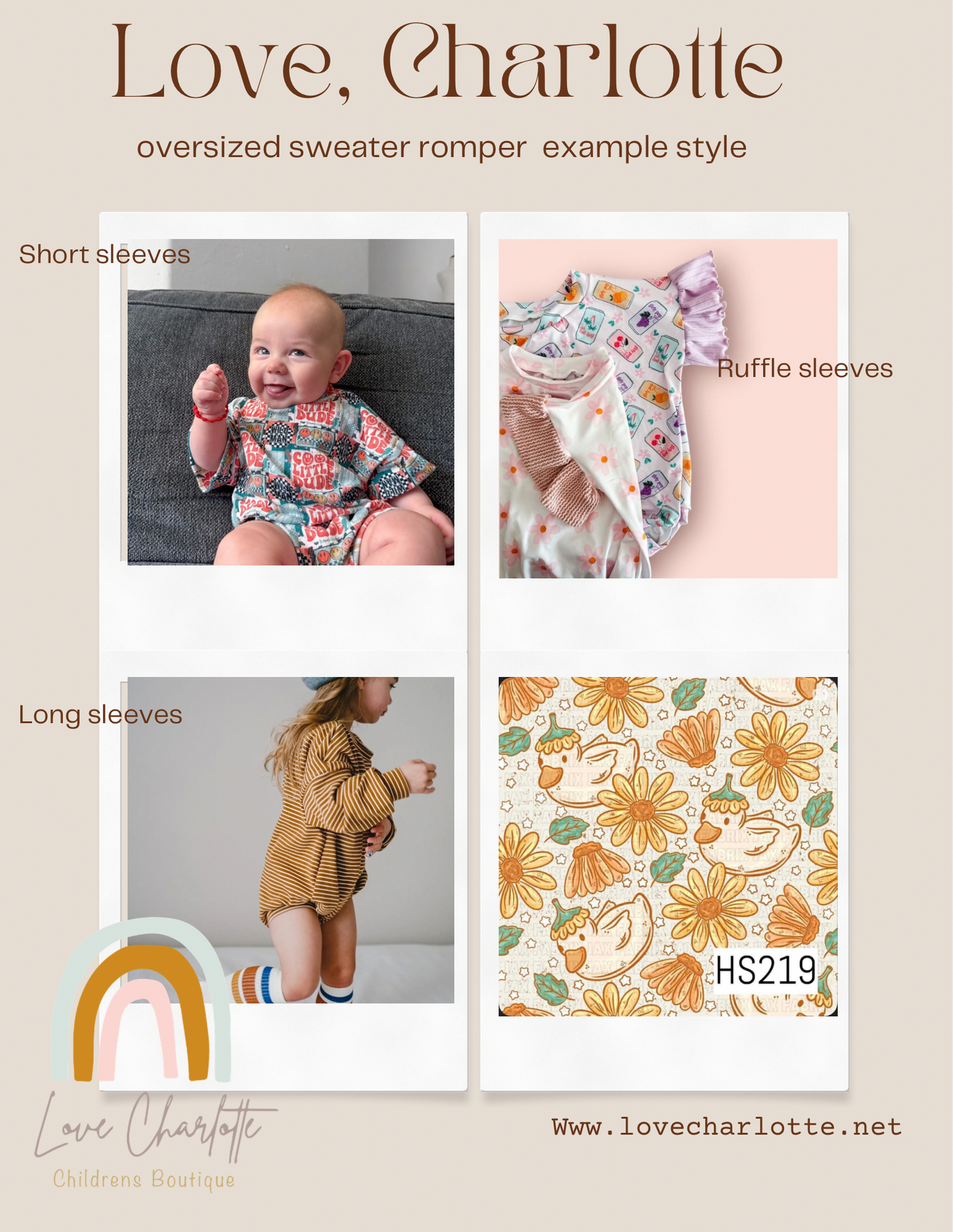 Bloom goose oversized romper