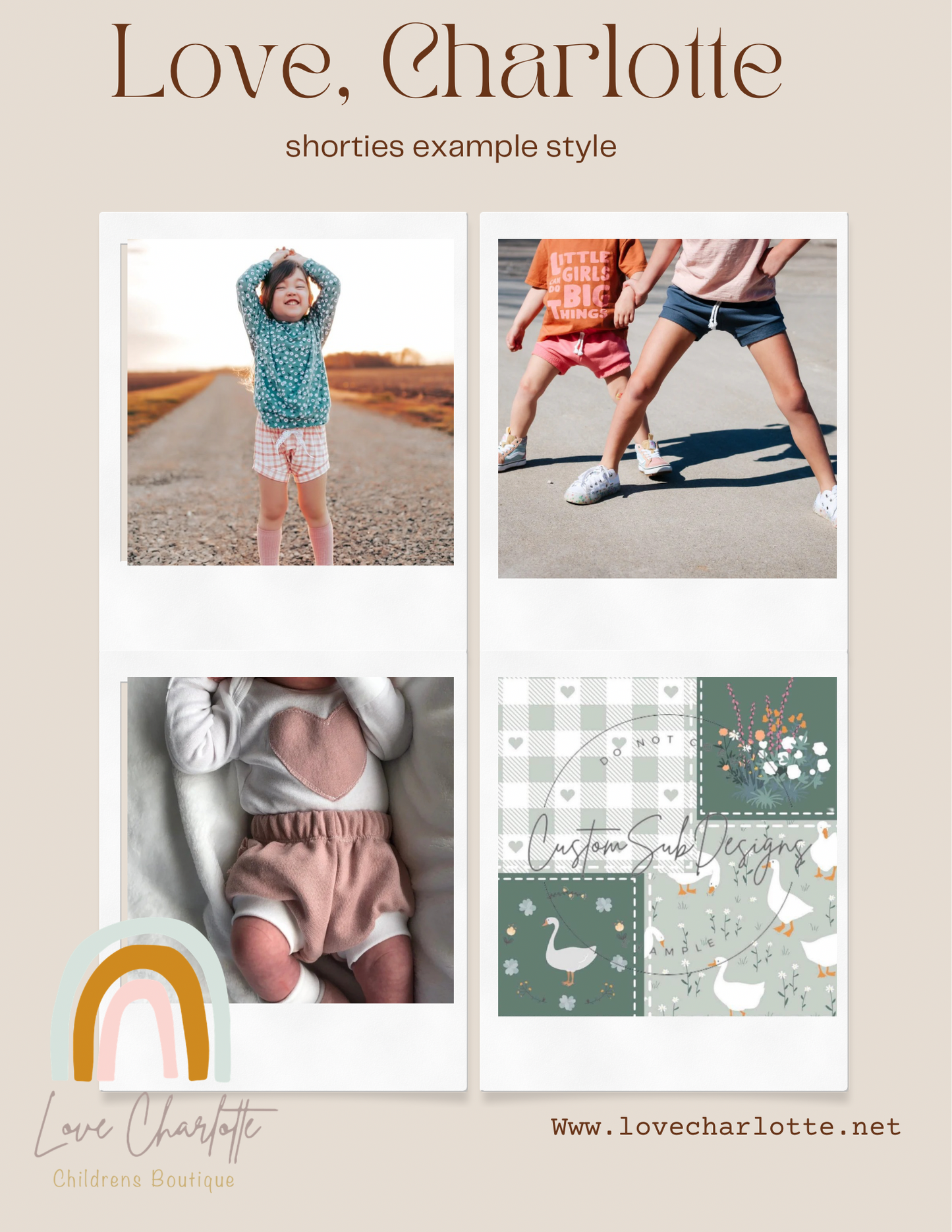 Patchwork Goose shorties