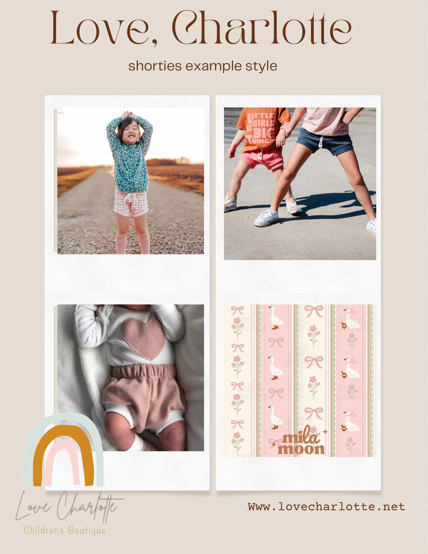 Goose stripe shorties