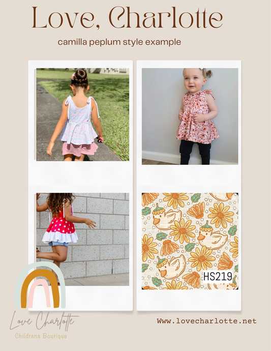 Bloom goose Camilla dress or peplum