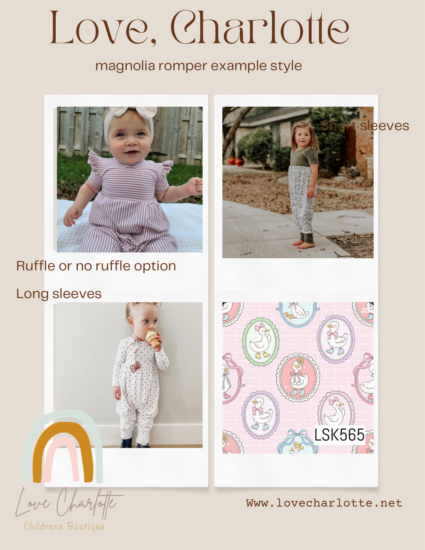 goose boots magnolia romper
