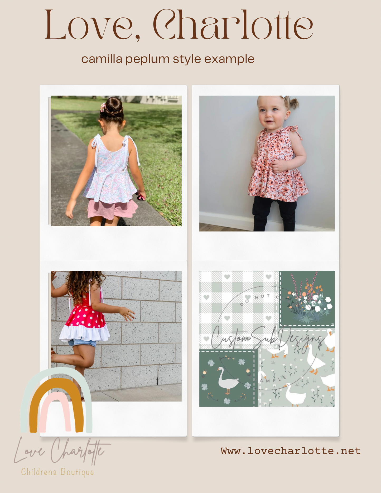 Patchwork goose Camilla dress or peplum