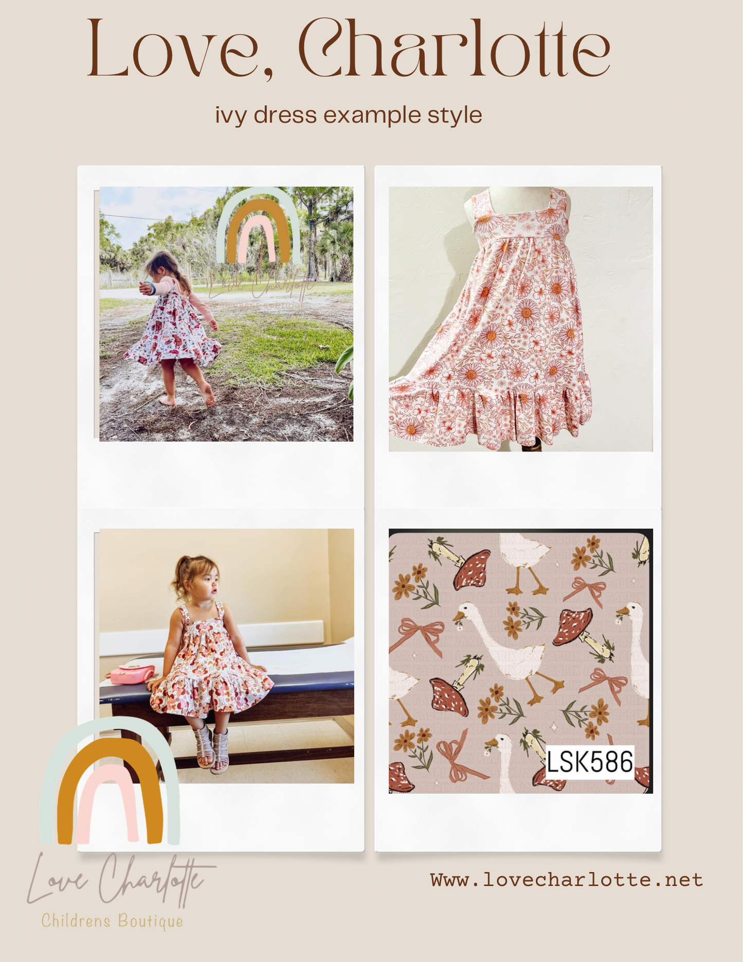 Mushroom goose ivy dress