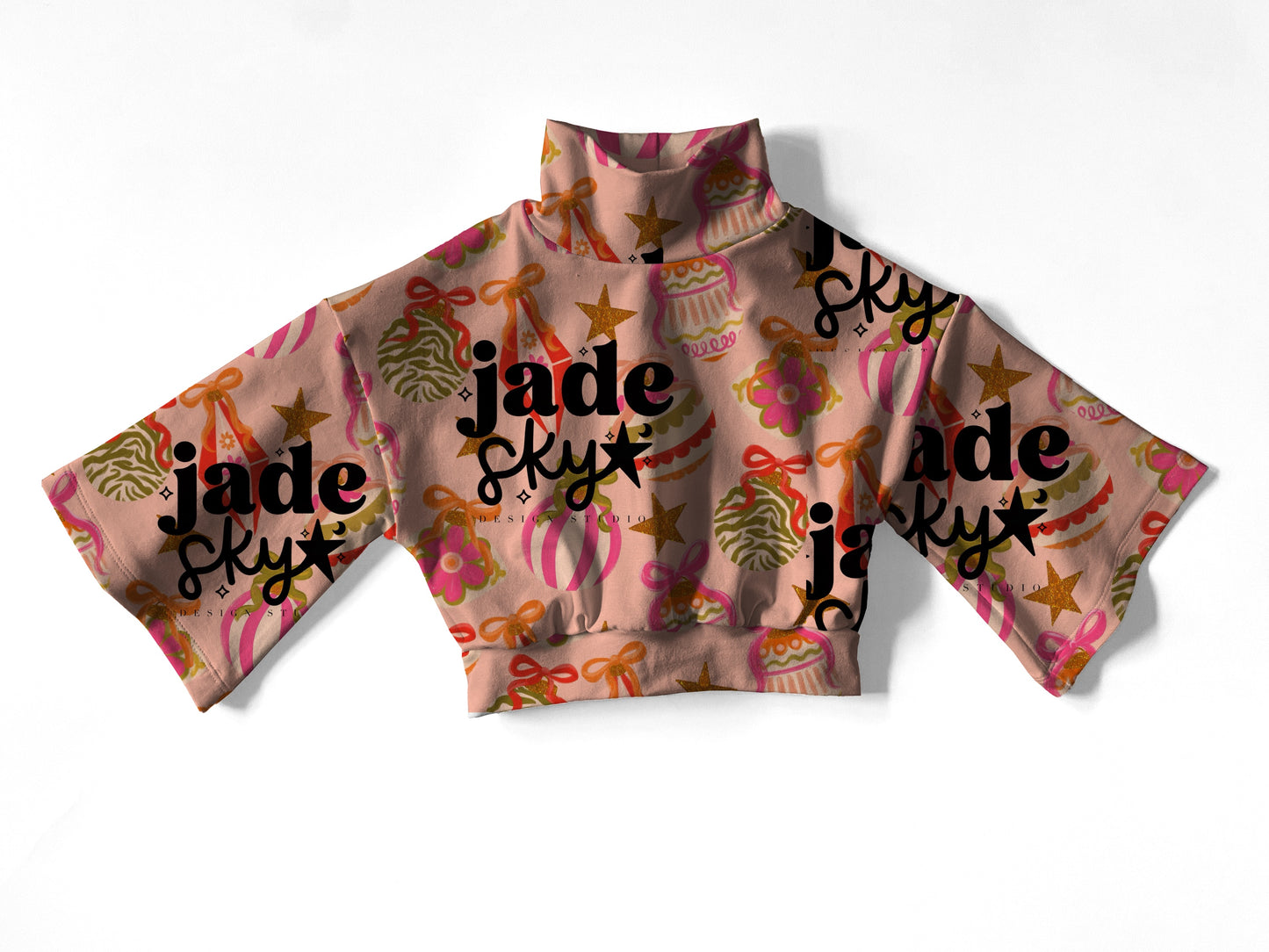 Pink ornaments Mock top