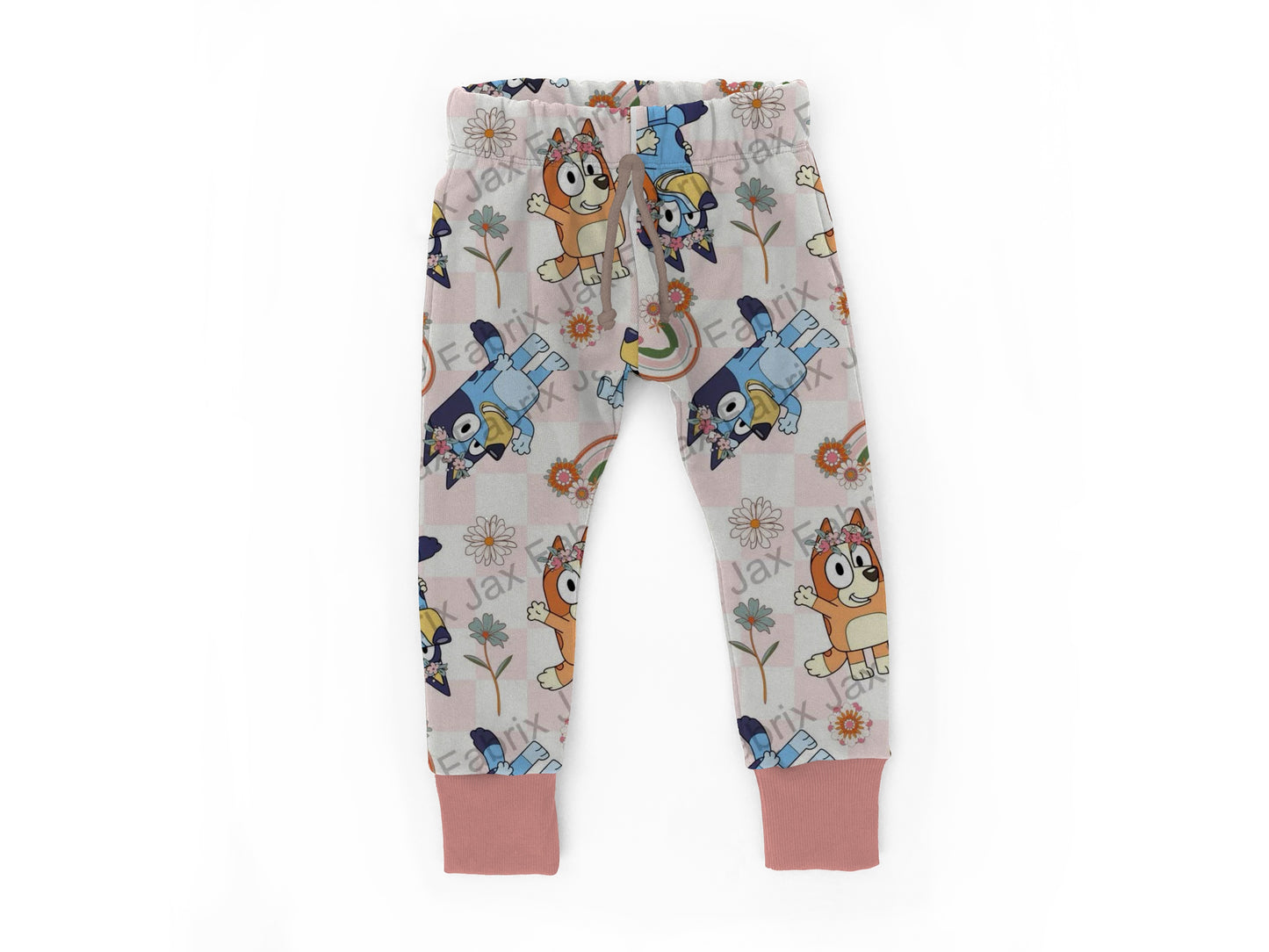 Rainbow check Joggers