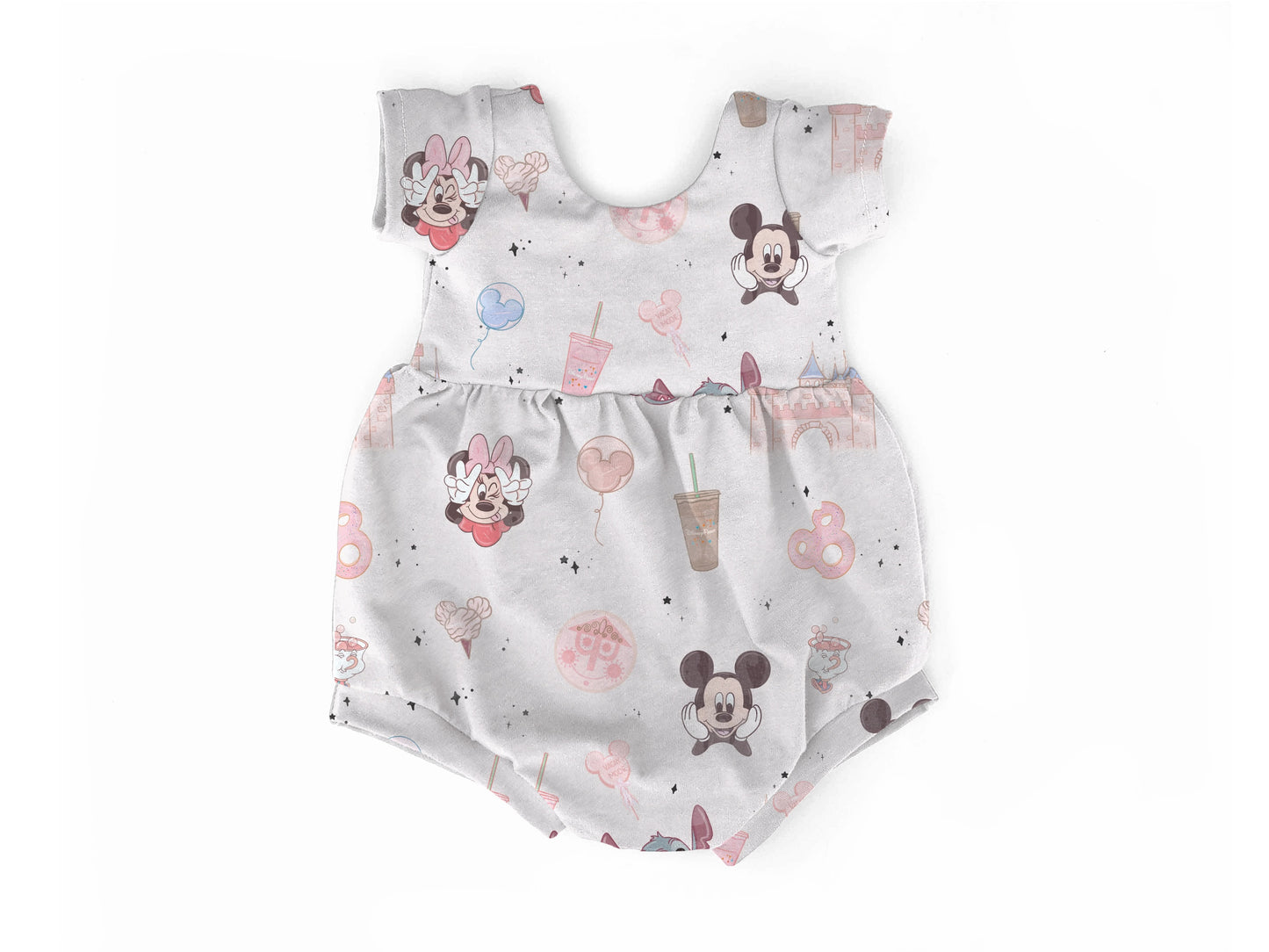 Pals in pink bubble romper