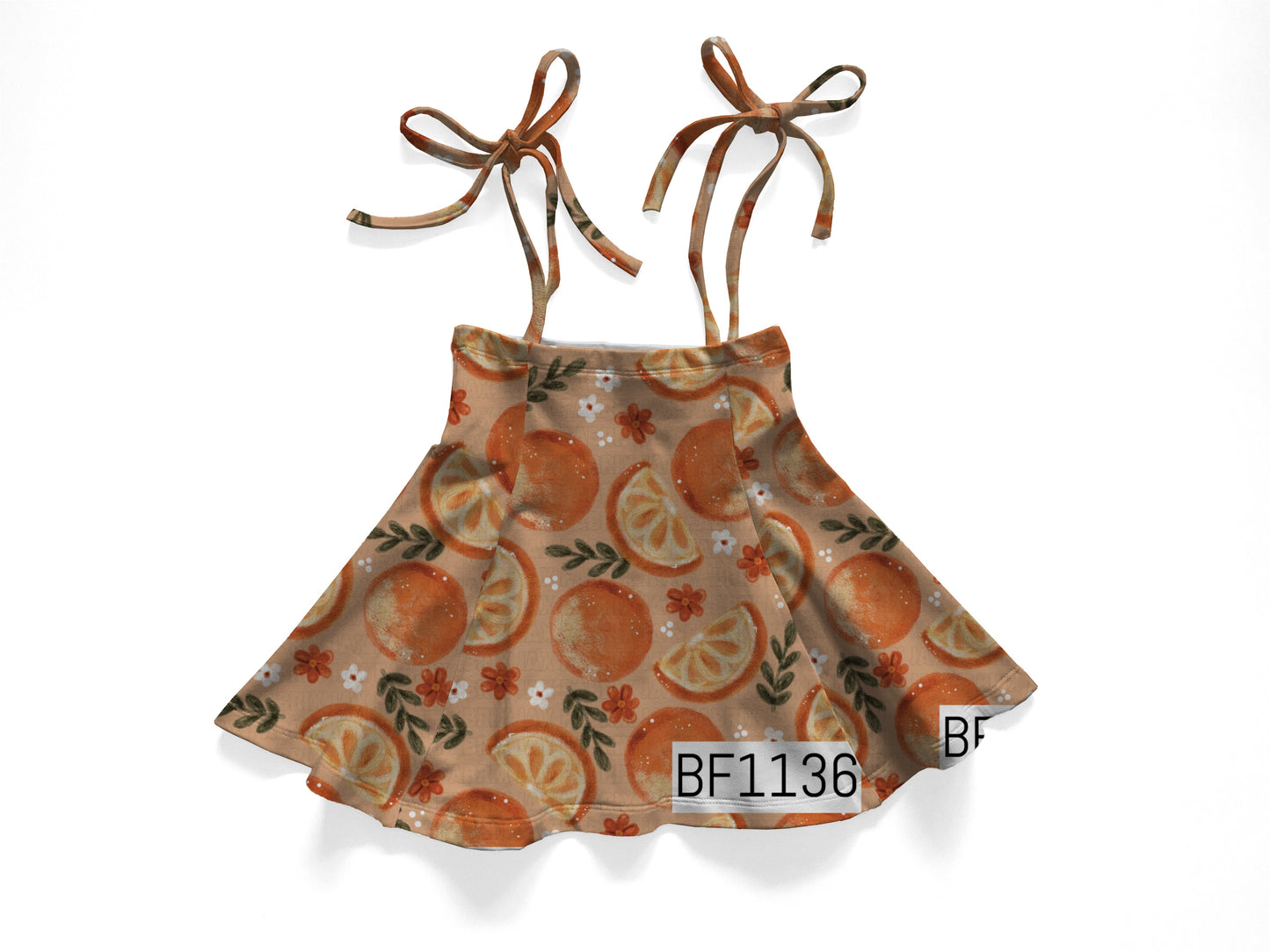 Orange tie skirt