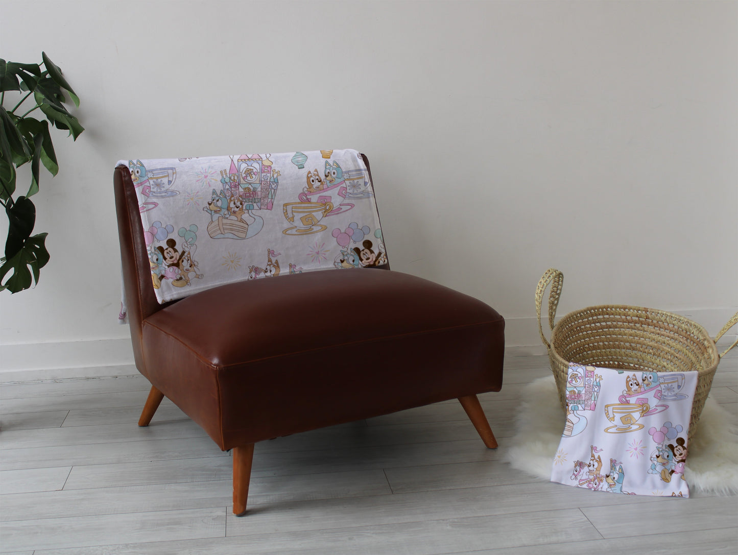 Tea cup playmat, swaddle, and blanket