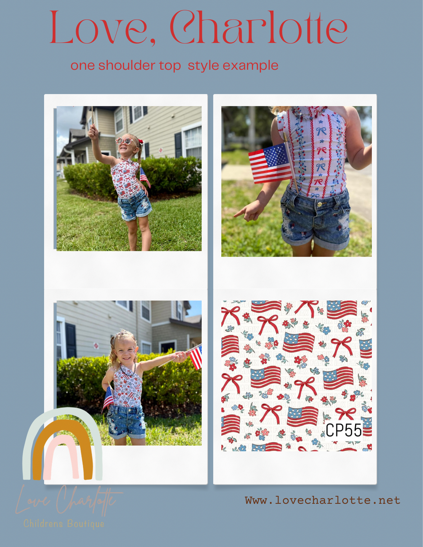 The flag One shoulder top