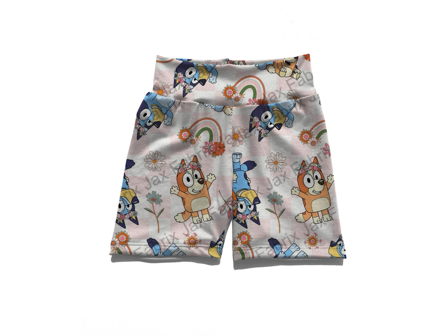 Rainbow check Biker shorts