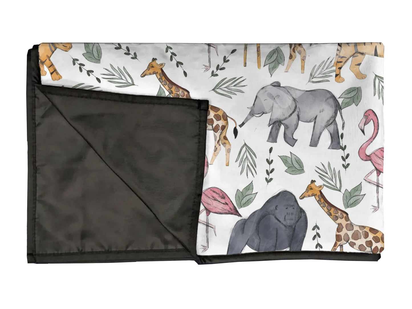 Zoo animals playmat, swaddle, and blanket