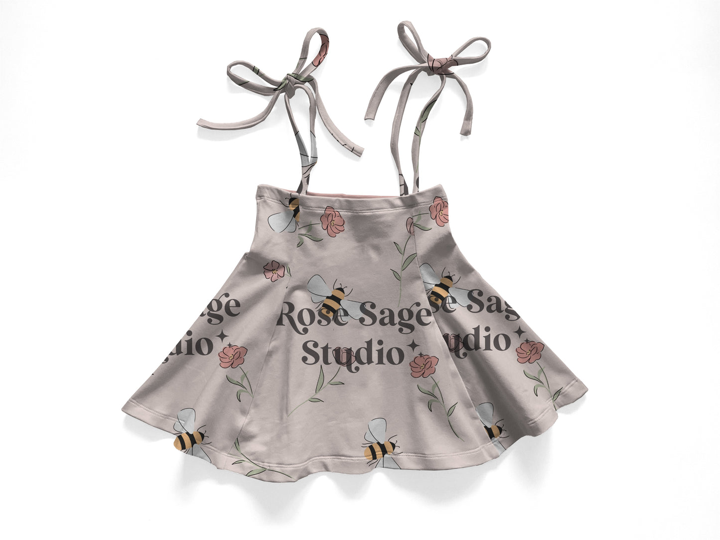 Little bees tie skirt