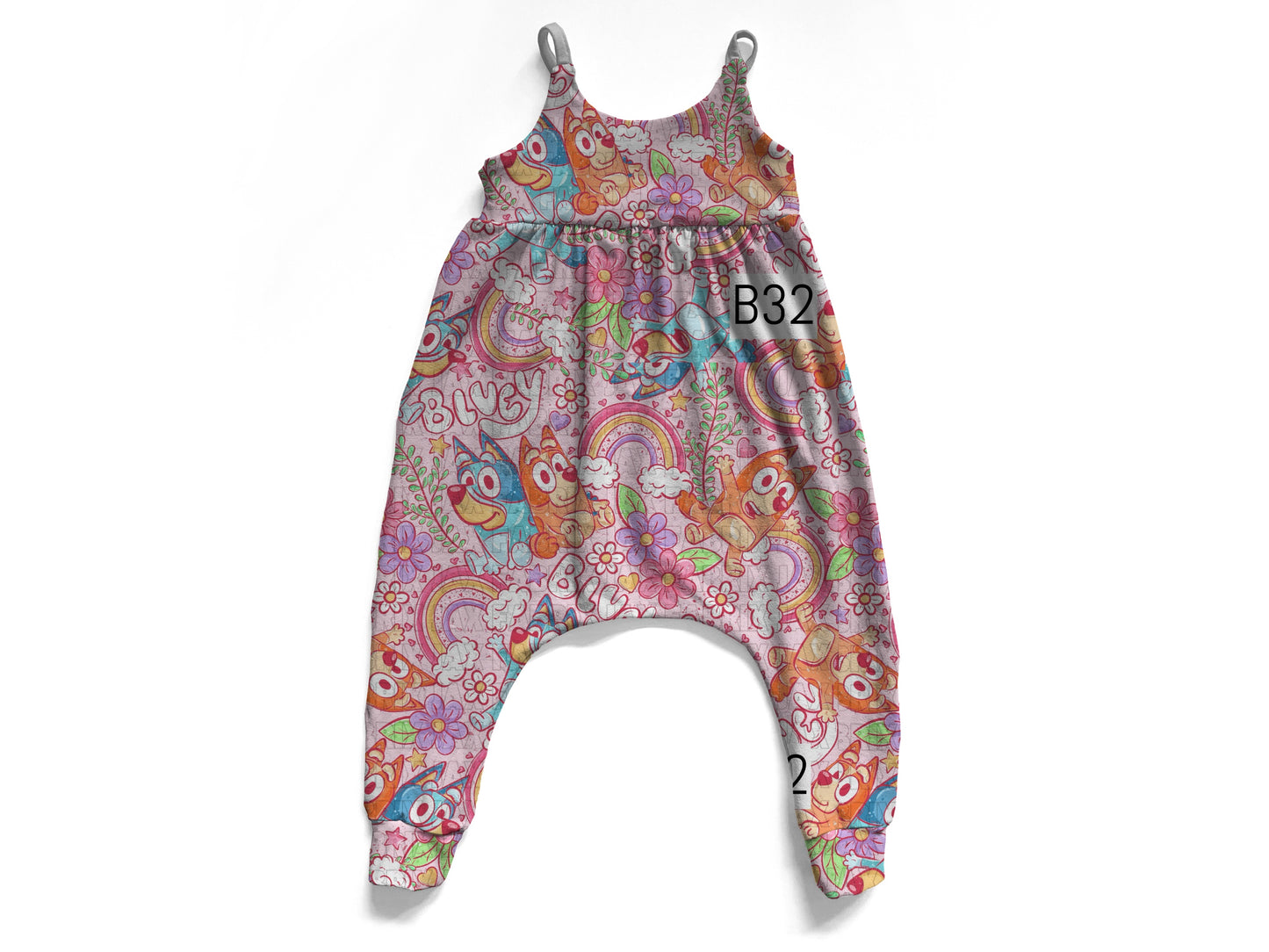 Pink rainbow og romper