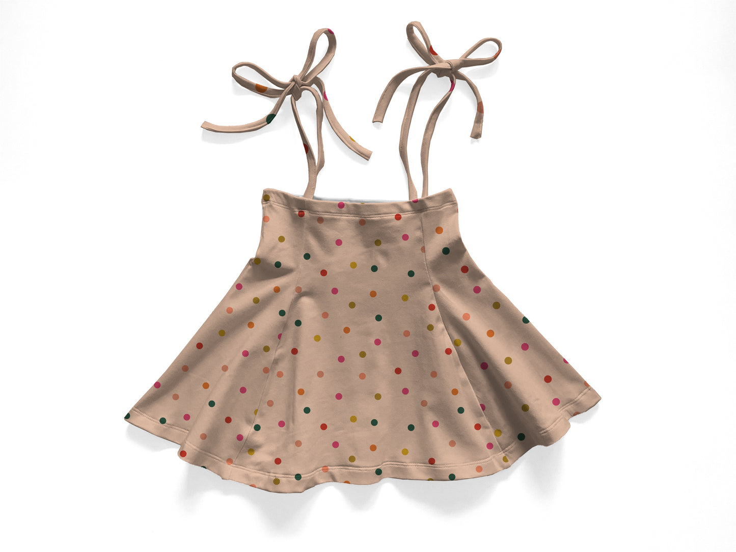 Dots tie skirt